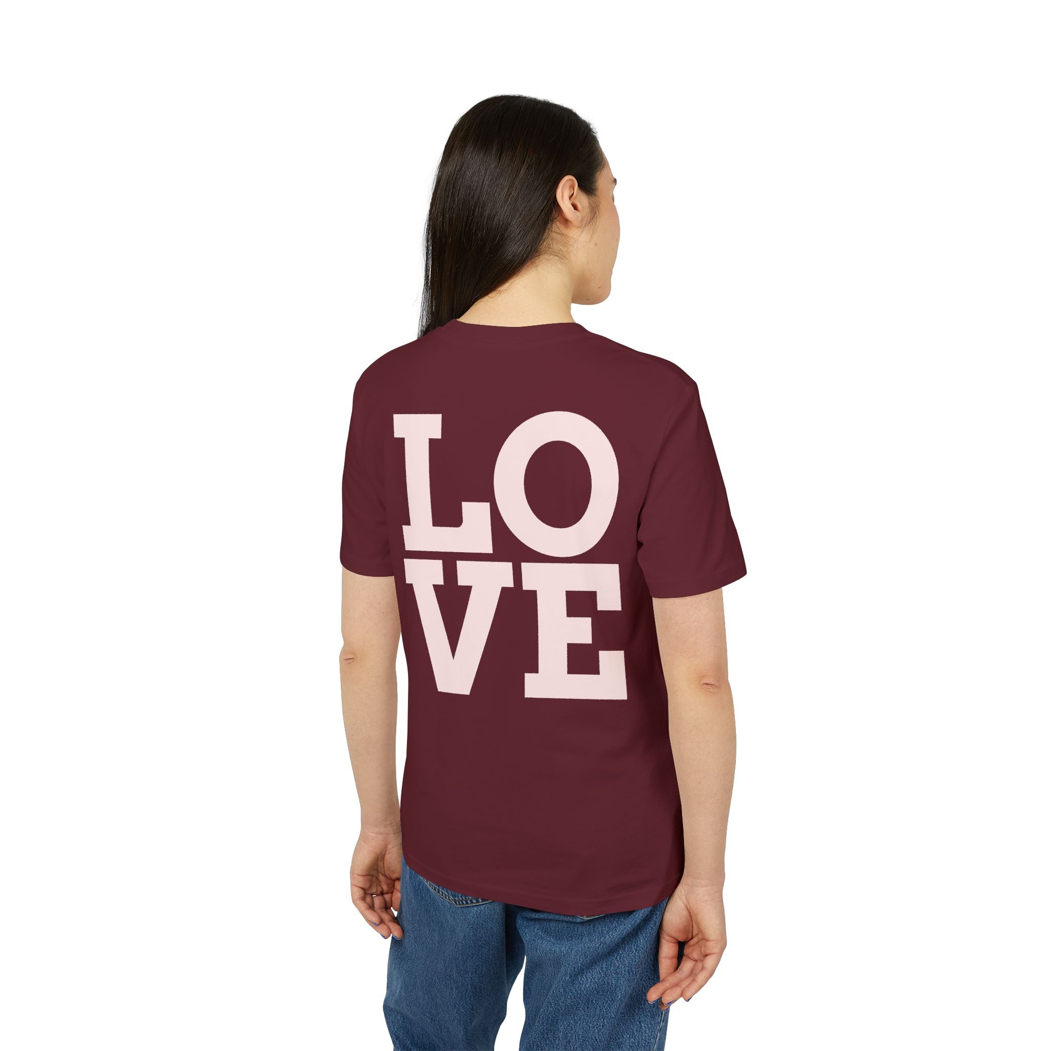 Daisy Love Graphic T-Shirt — Pink Floral Front Daisy with 'LOVE' Back Print