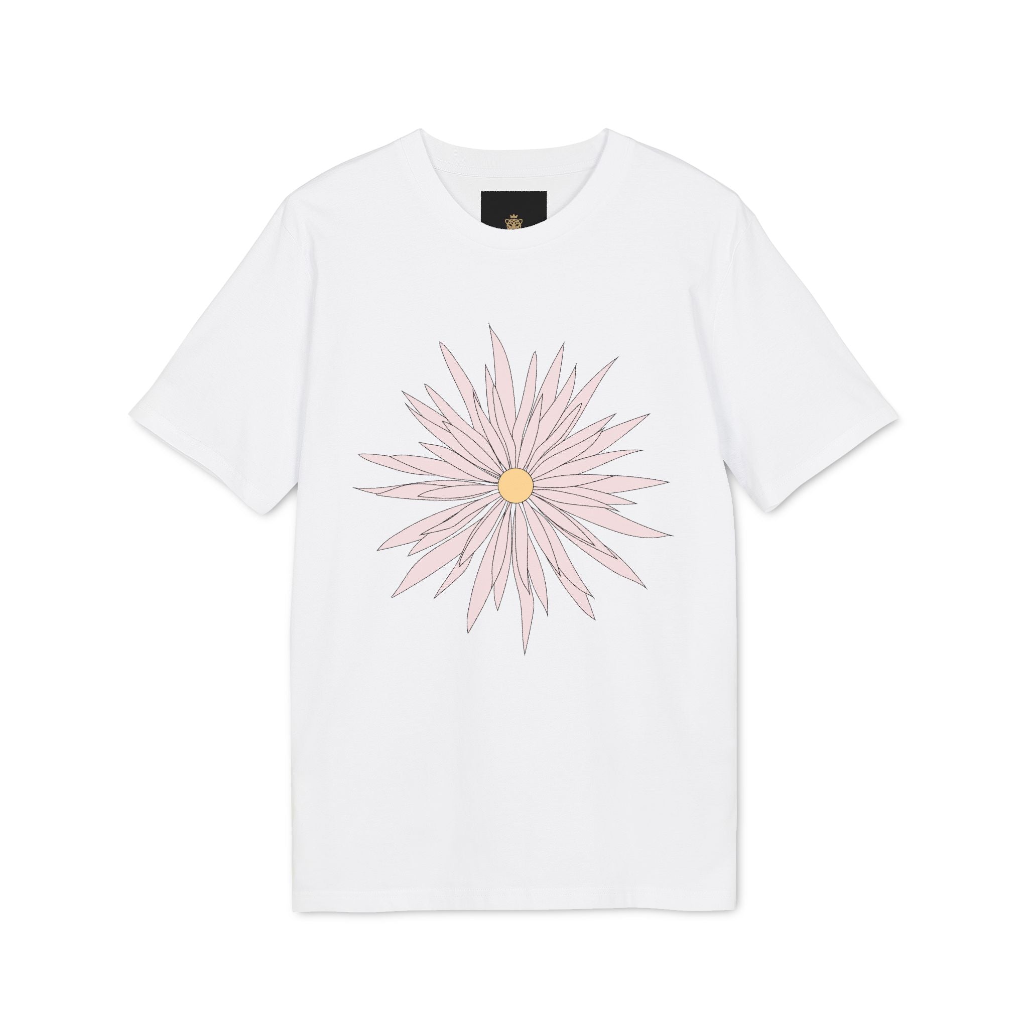 Daisy Love Graphic T-Shirt — Pink Floral Front Daisy with 'LOVE' Back Print