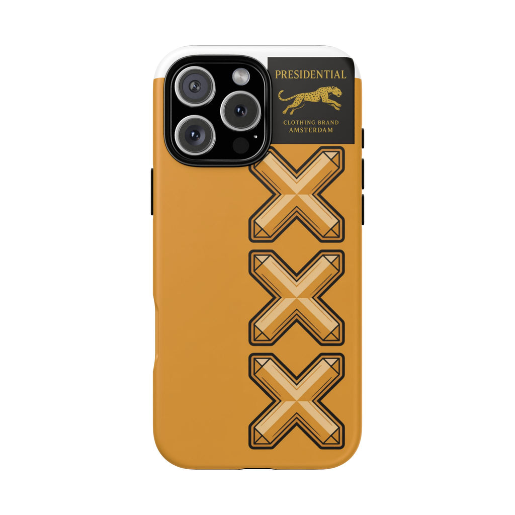 Amsterdam XXX Gold Tough Phone Case – Presidential Lion Design
