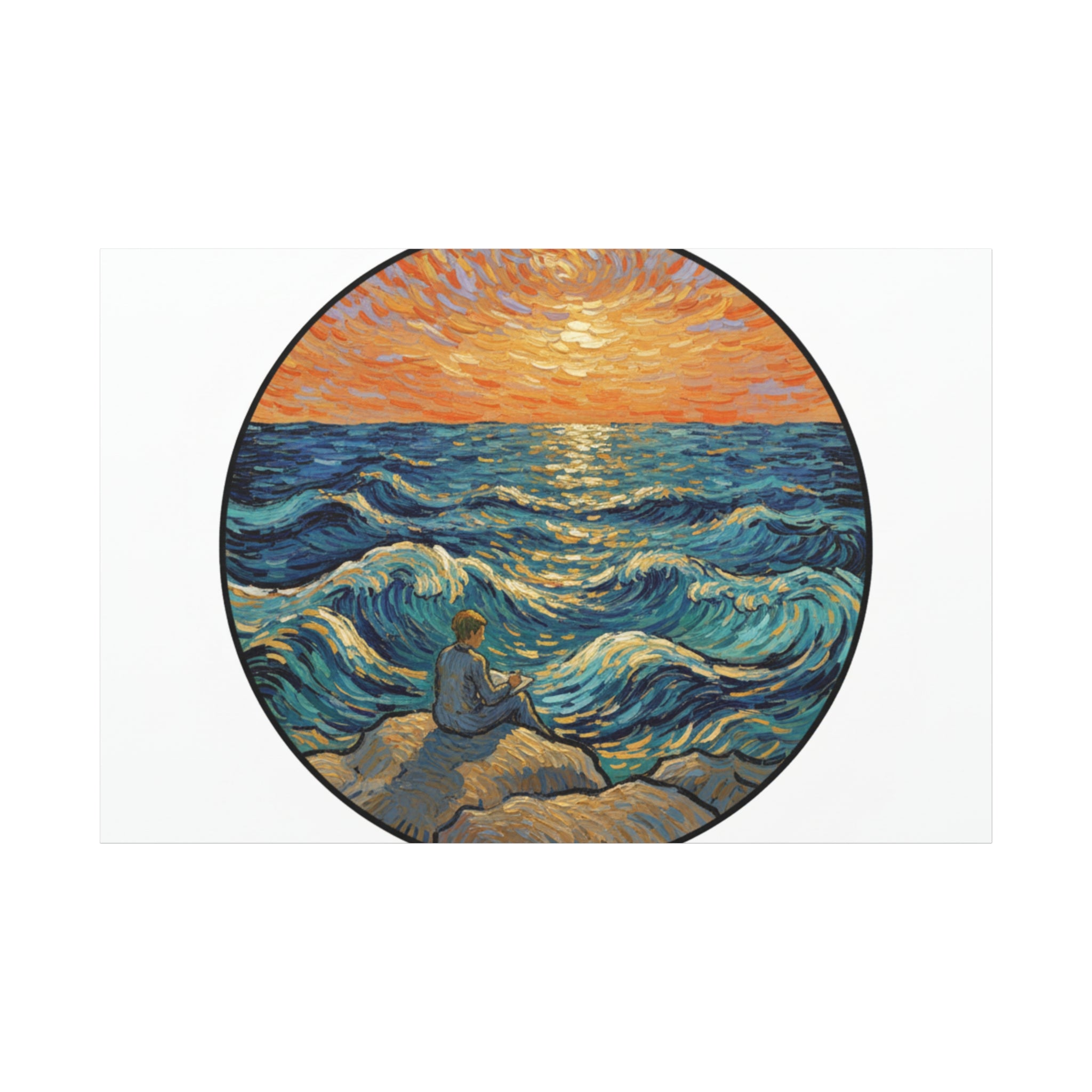 Presidential Sunset Figure Canvas — Ocean Edition