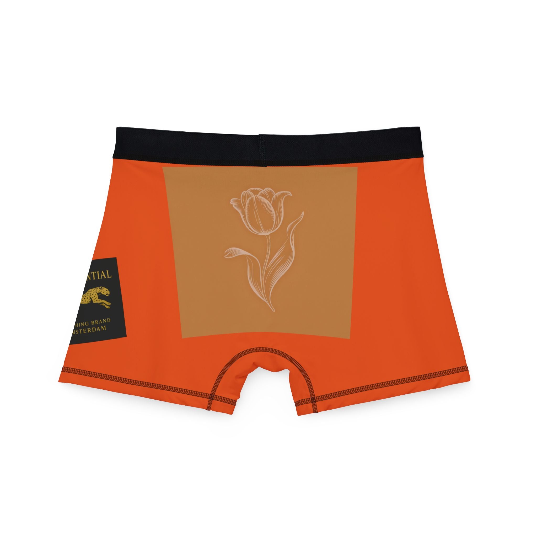 Orange Tulip Boxer Briefs — Floral Men's Boxer Shorts