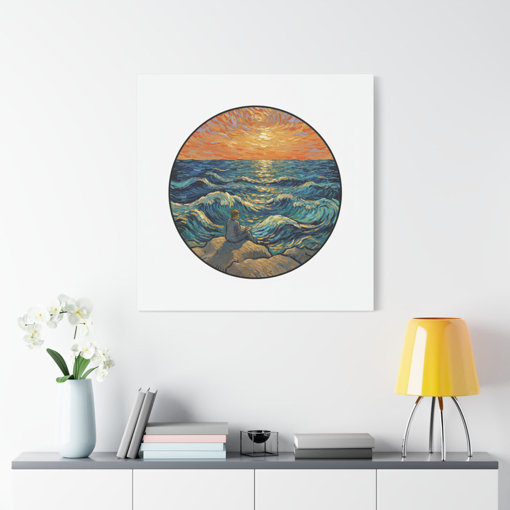 Presidential Sunset Figure Canvas — Ocean Edition