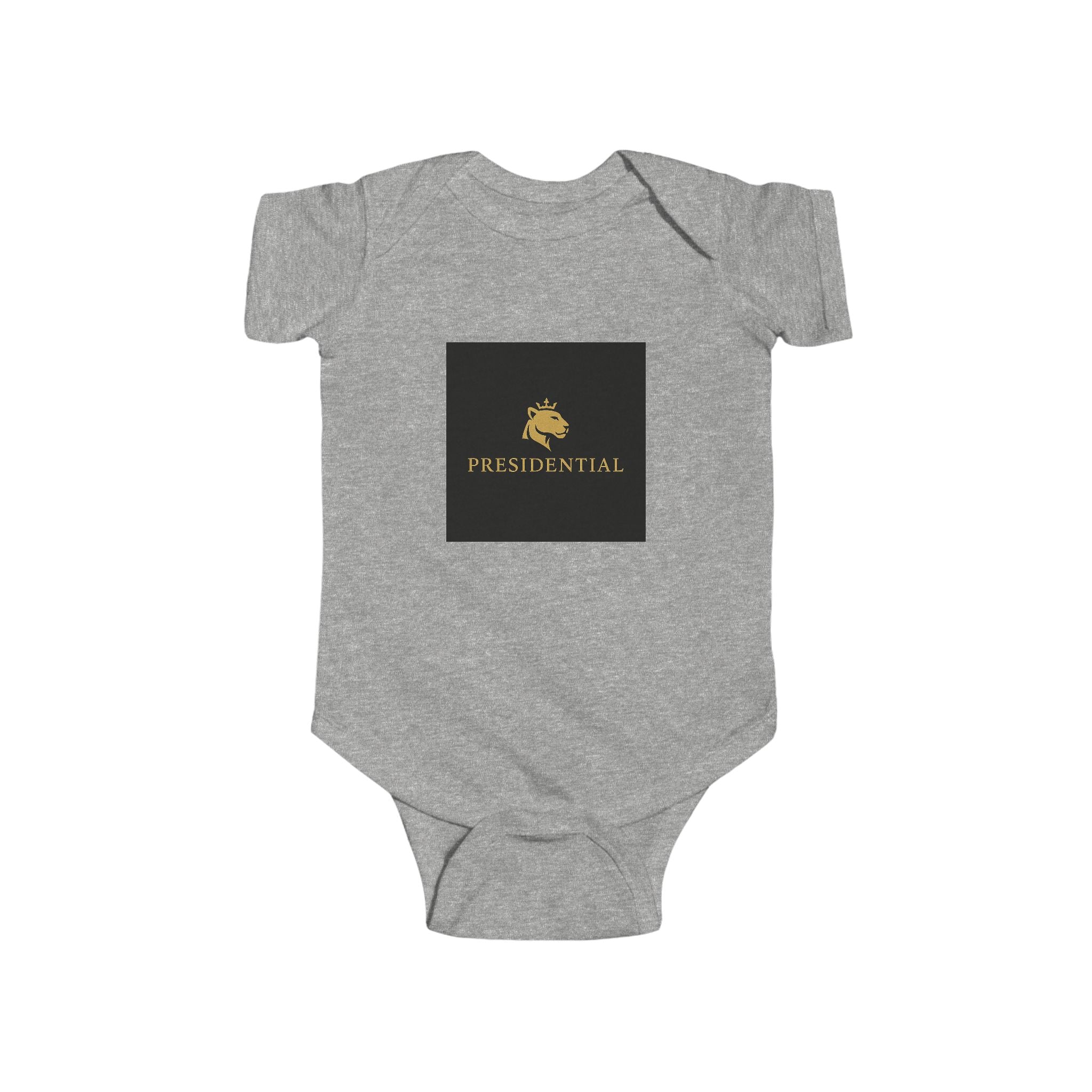 Infant Bodysuit - 'President-Real' Gold Logo Baby One-Piece