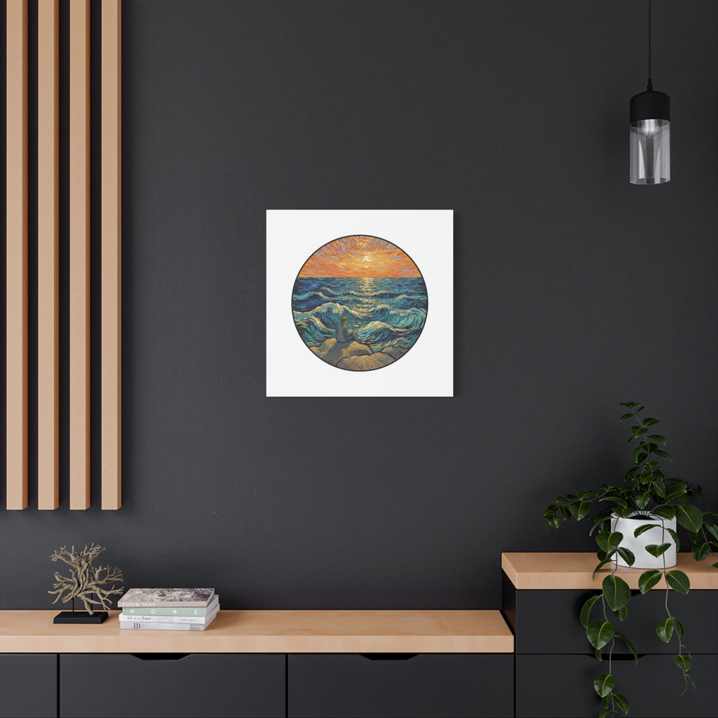 Presidential Sunset Figure Canvas — Ocean Edition