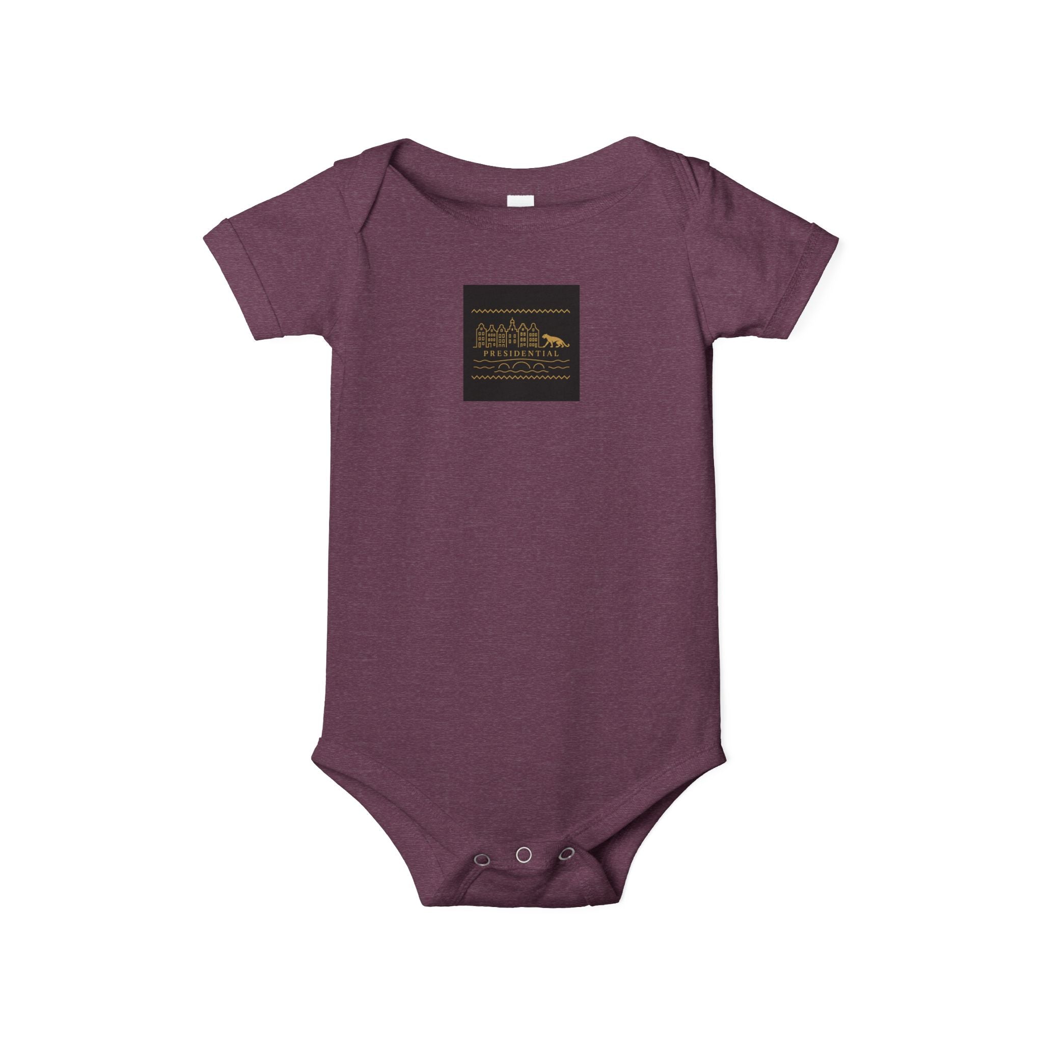 Infant One-Piece Bodysuit — 'Presidential' Gold Lion Logo Baby Bodysuit