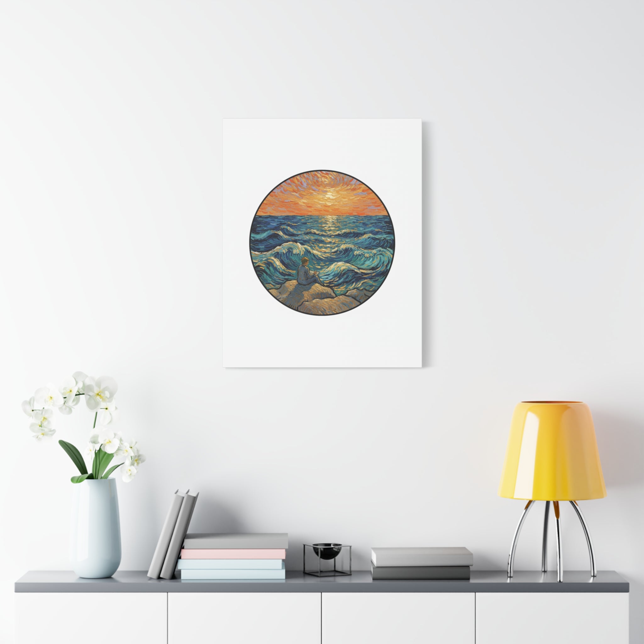 Presidential Sunset Figure Canvas — Ocean Edition