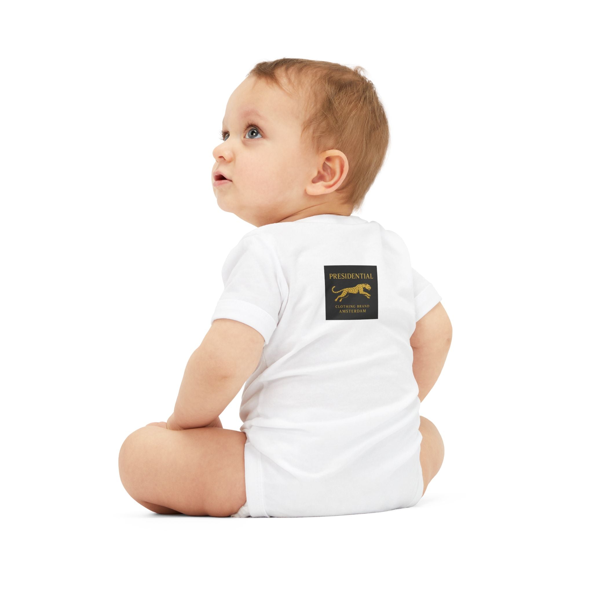 Infant One-Piece Bodysuit — 'Presidential' Gold Lion Logo Baby Bodysuit