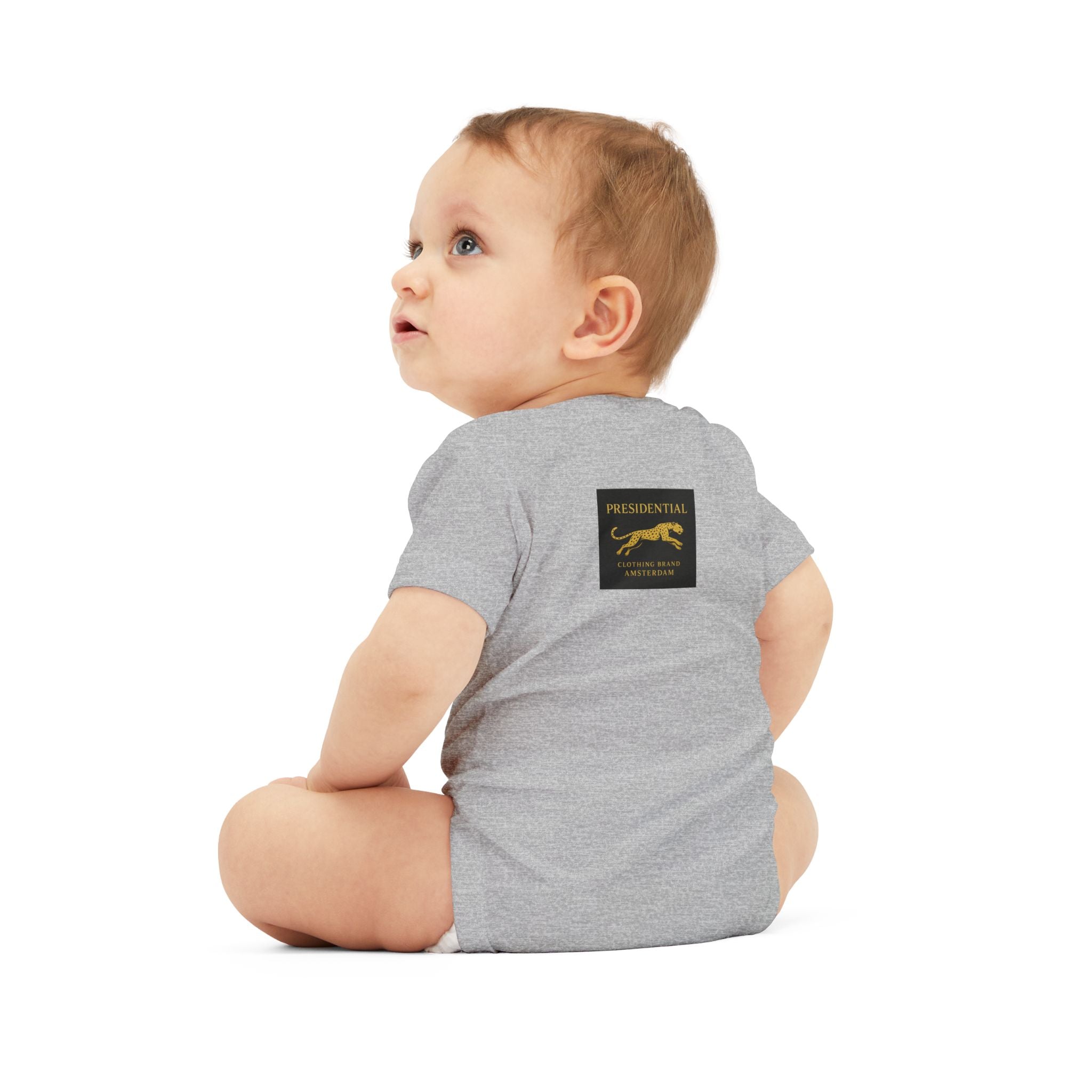 Infant One-Piece Bodysuit — 'Presidential' Gold Lion Logo Baby Bodysuit