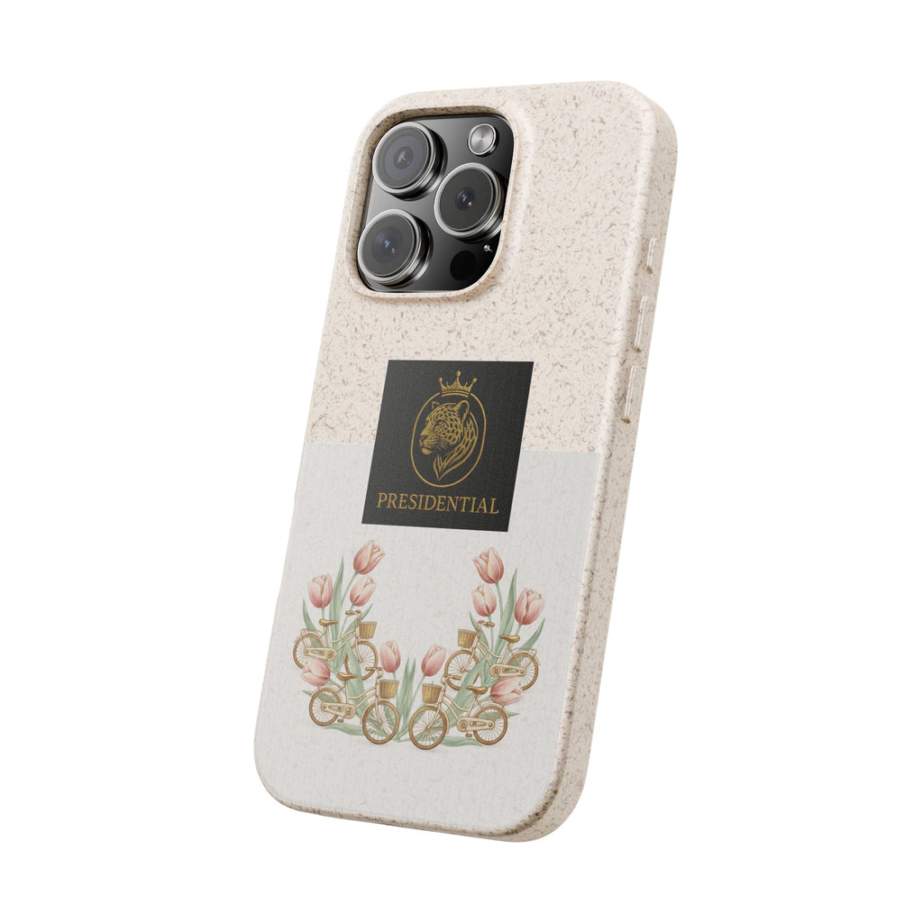 Biodegradable Phone Case — Presidential Lion Crest with Floral Wreath
