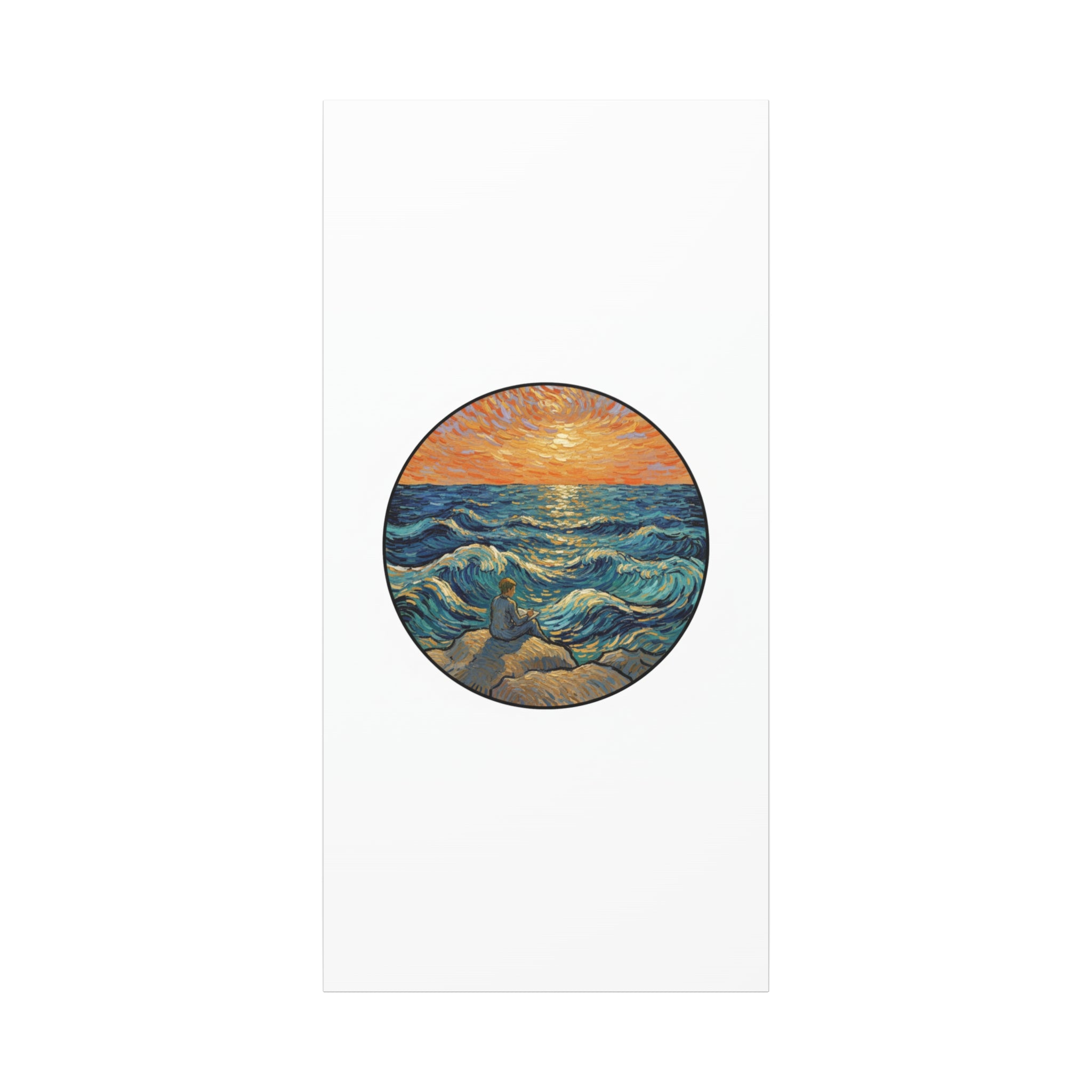 Presidential Sunset Figure Canvas — Ocean Edition