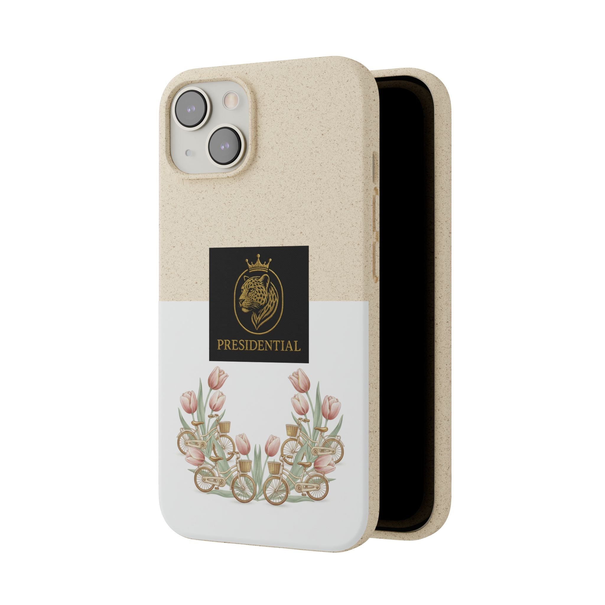Biodegradable Phone Case — Presidential Lion Crest with Floral Wreath