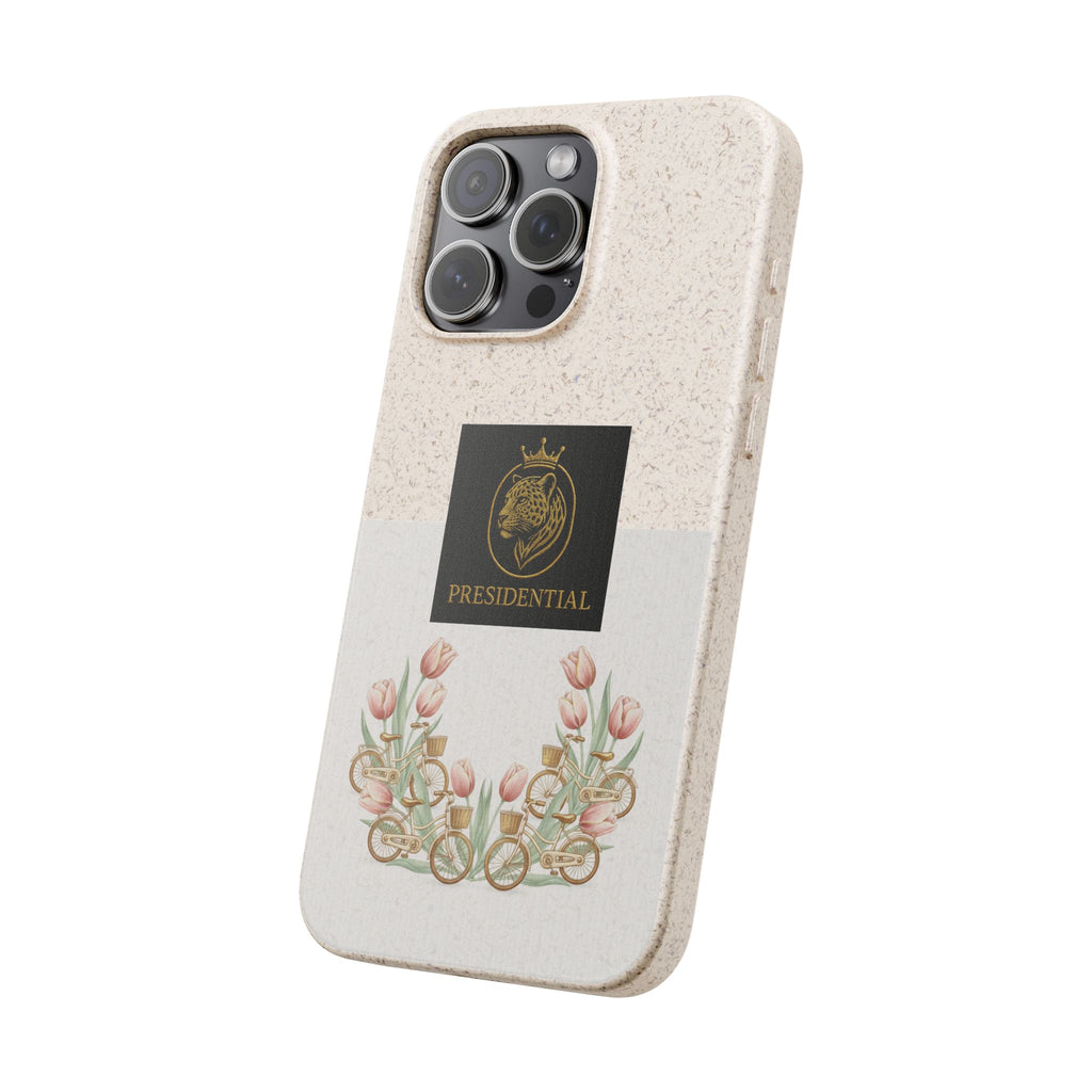 Biodegradable Phone Case — Presidential Lion Crest with Floral Wreath