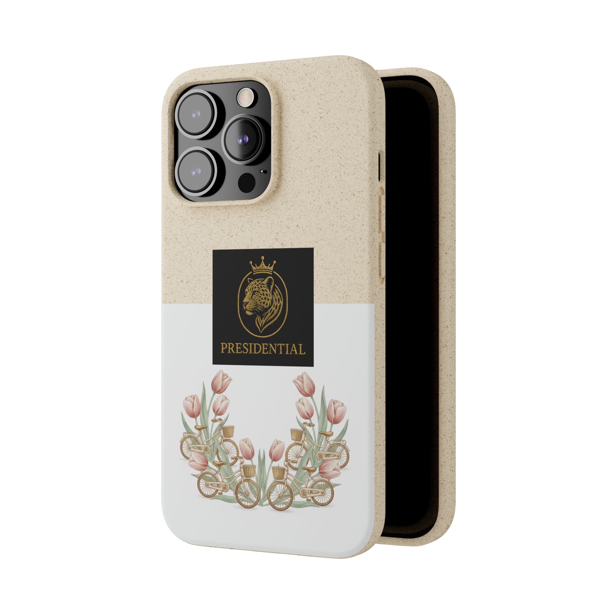 Biodegradable Phone Case — Presidential Lion Crest with Floral Wreath