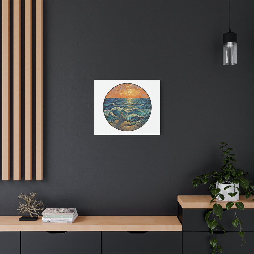 Presidential Sunset Figure Canvas — Ocean Edition