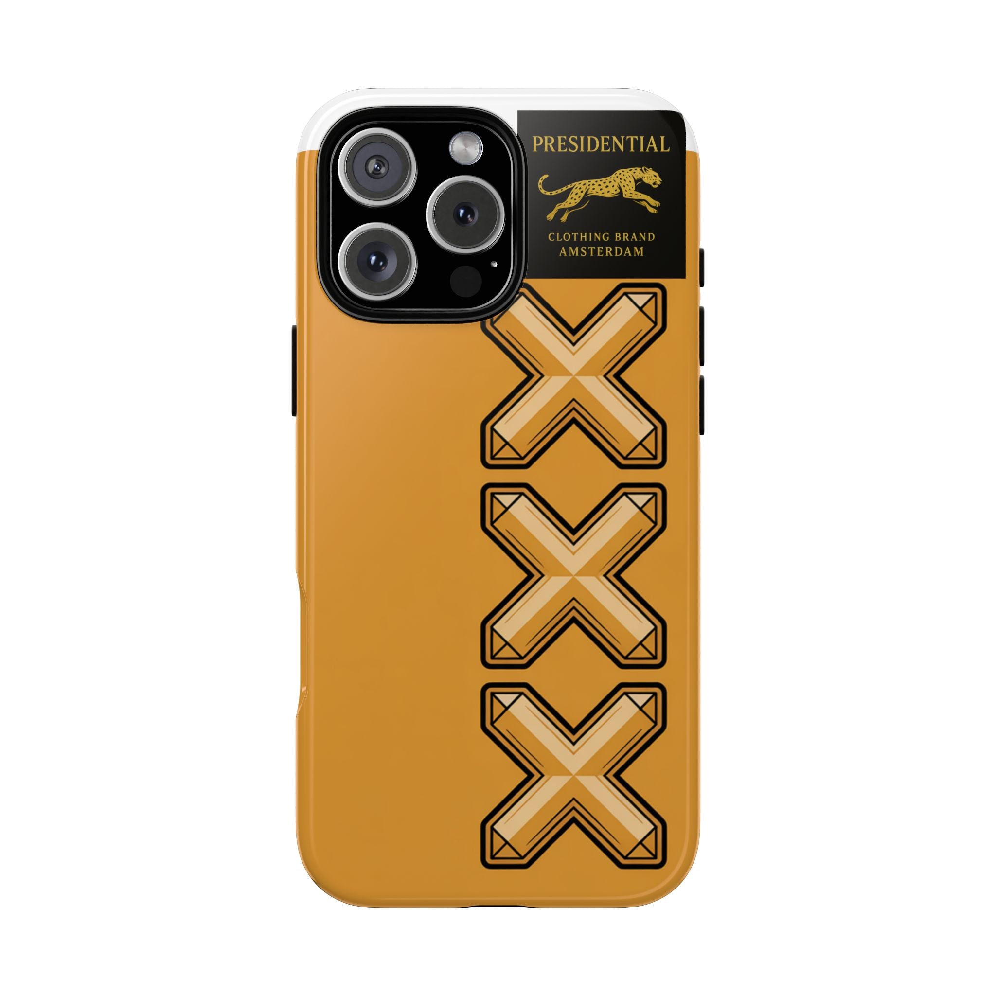 Amsterdam XXX Gold Tough Phone Case – Presidential Lion Design