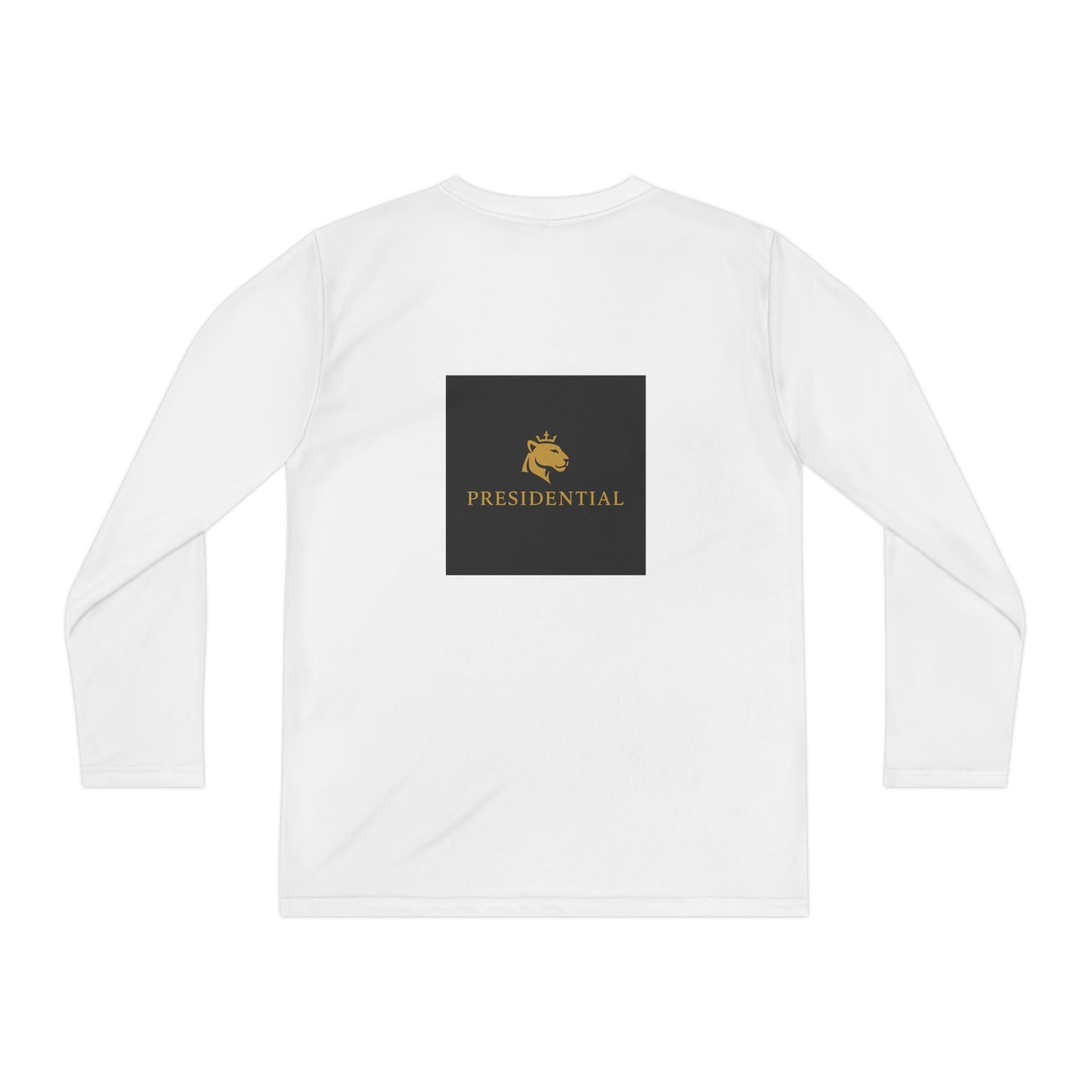 Youth Long Sleeve Tee — Gold Floral Tiger & "Presidential" Logo