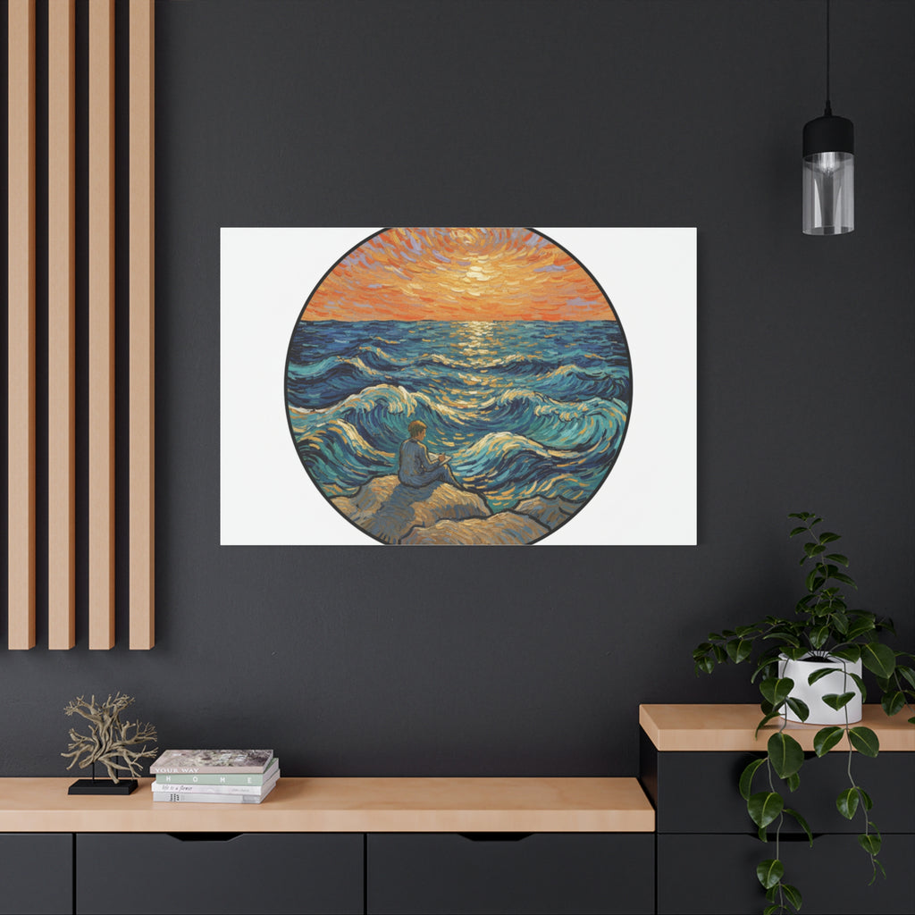 Presidential Sunset Figure Canvas — Ocean Edition