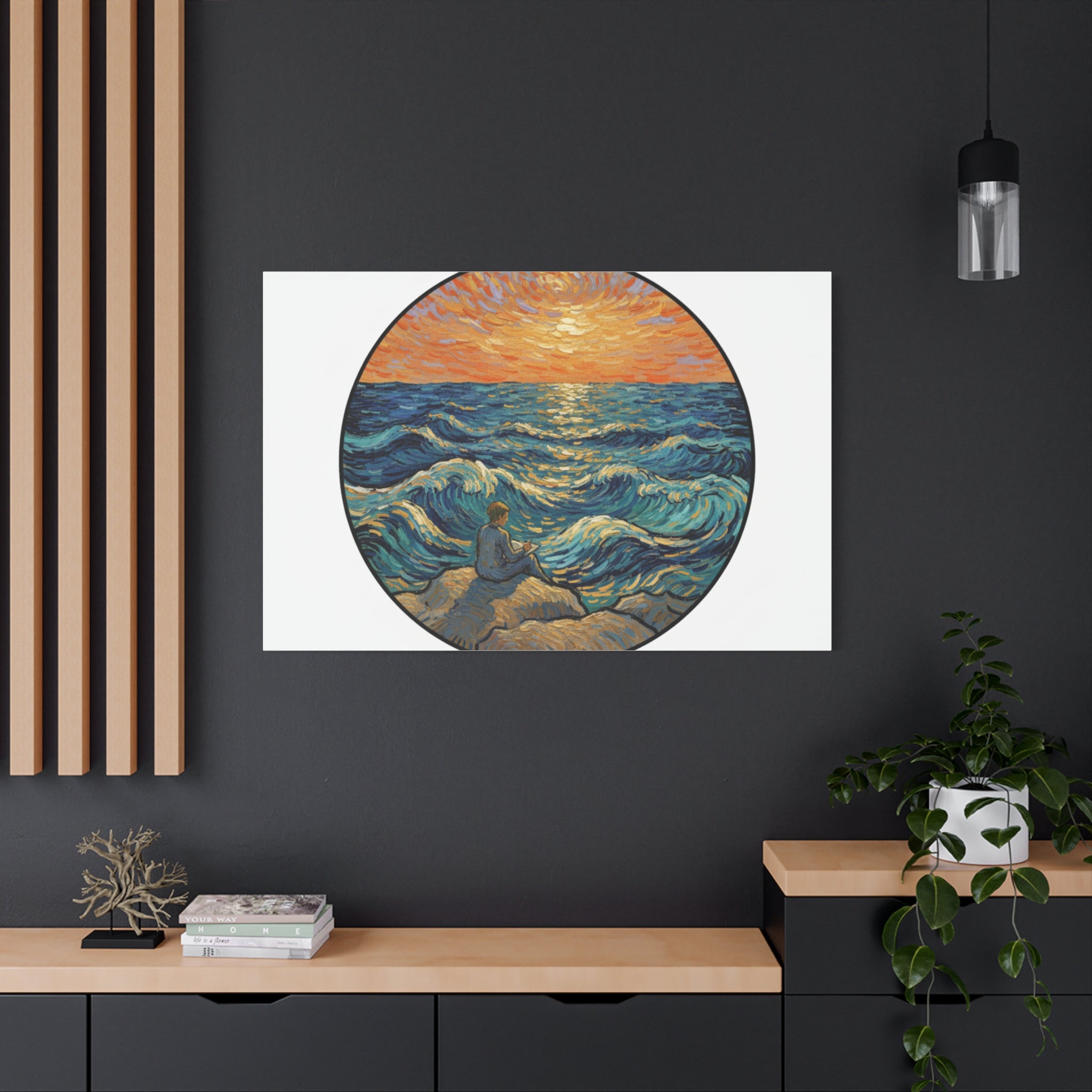 Presidential Sunset Figure Canvas — Ocean Edition
