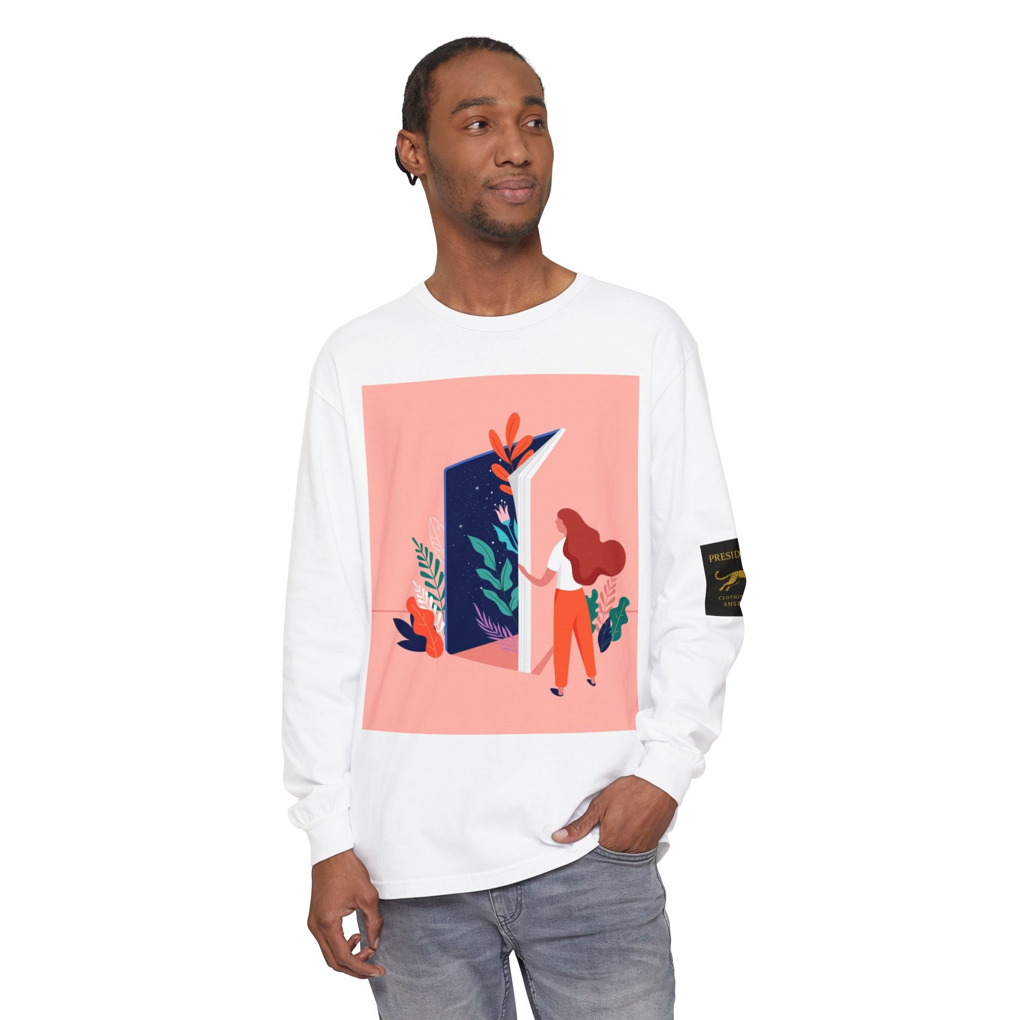 Long Sleeve T-Shirt — Modern Botanical Illustrated Graphic