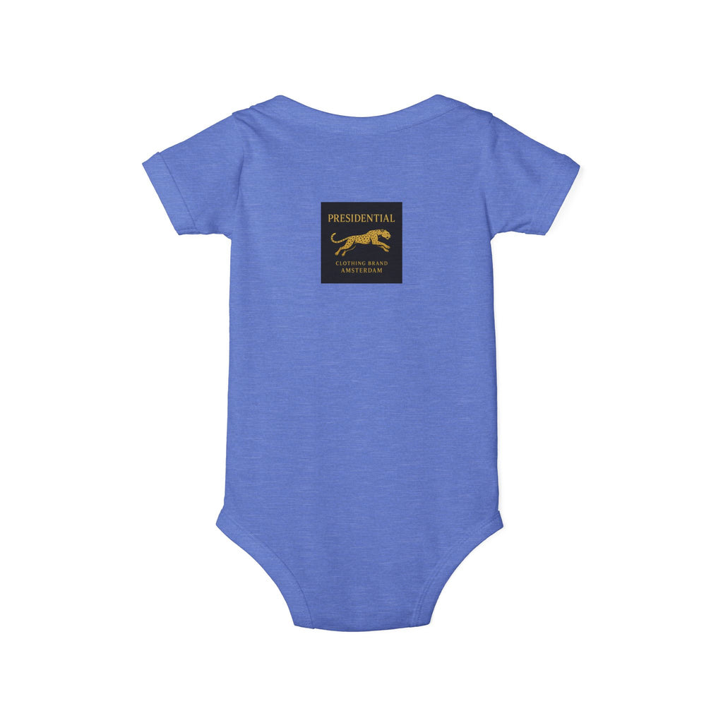 Infant One-Piece Bodysuit — 'Presidential' Gold Lion Logo Baby Bodysuit
