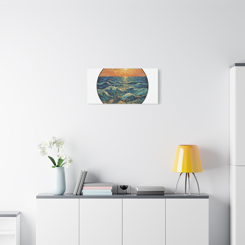 Presidential Sunset Figure Canvas — Ocean Edition