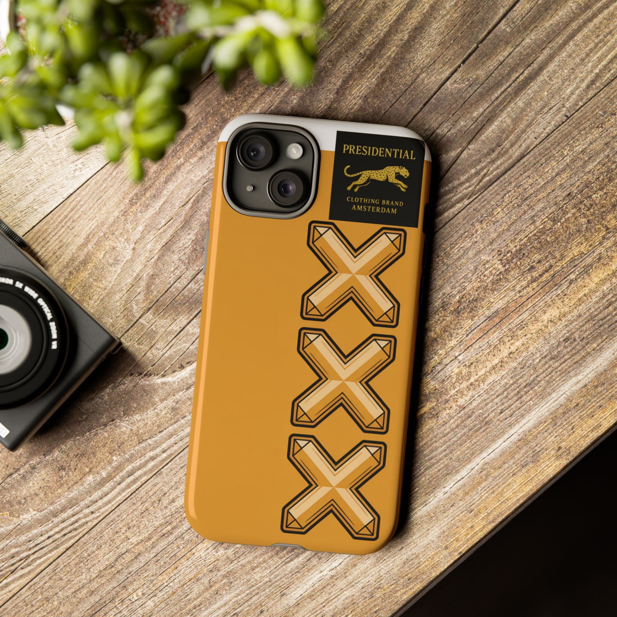 Amsterdam XXX Gold Tough Phone Case – Presidential Lion Design
