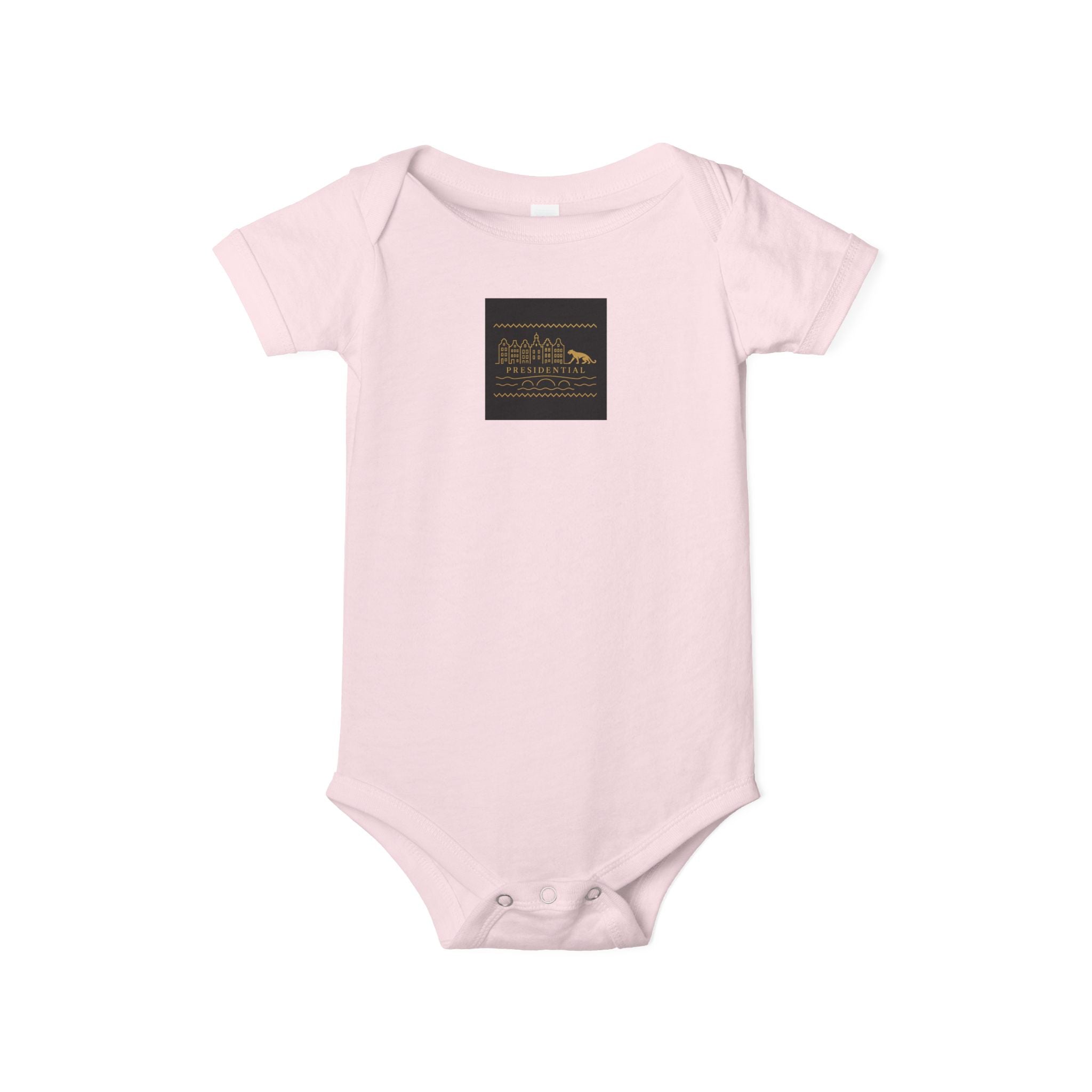 Infant One-Piece Bodysuit — 'Presidential' Gold Lion Logo Baby Bodysuit