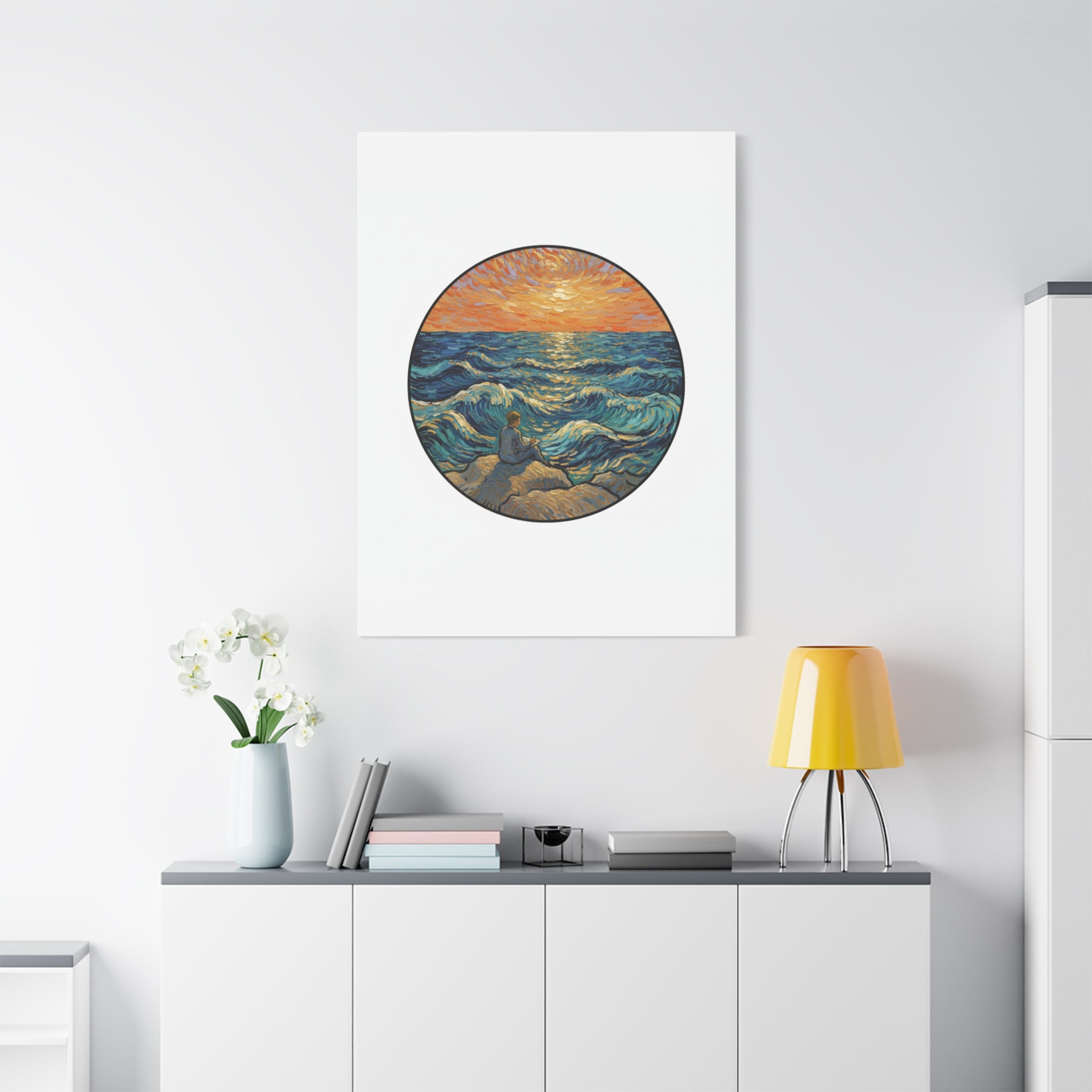 Presidential Sunset Figure Canvas — Ocean Edition