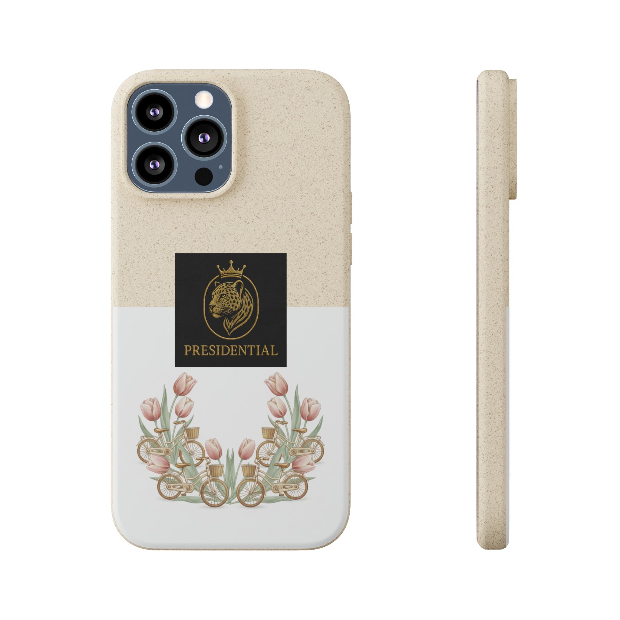 Biodegradable Phone Case — Presidential Lion Crest with Floral Wreath