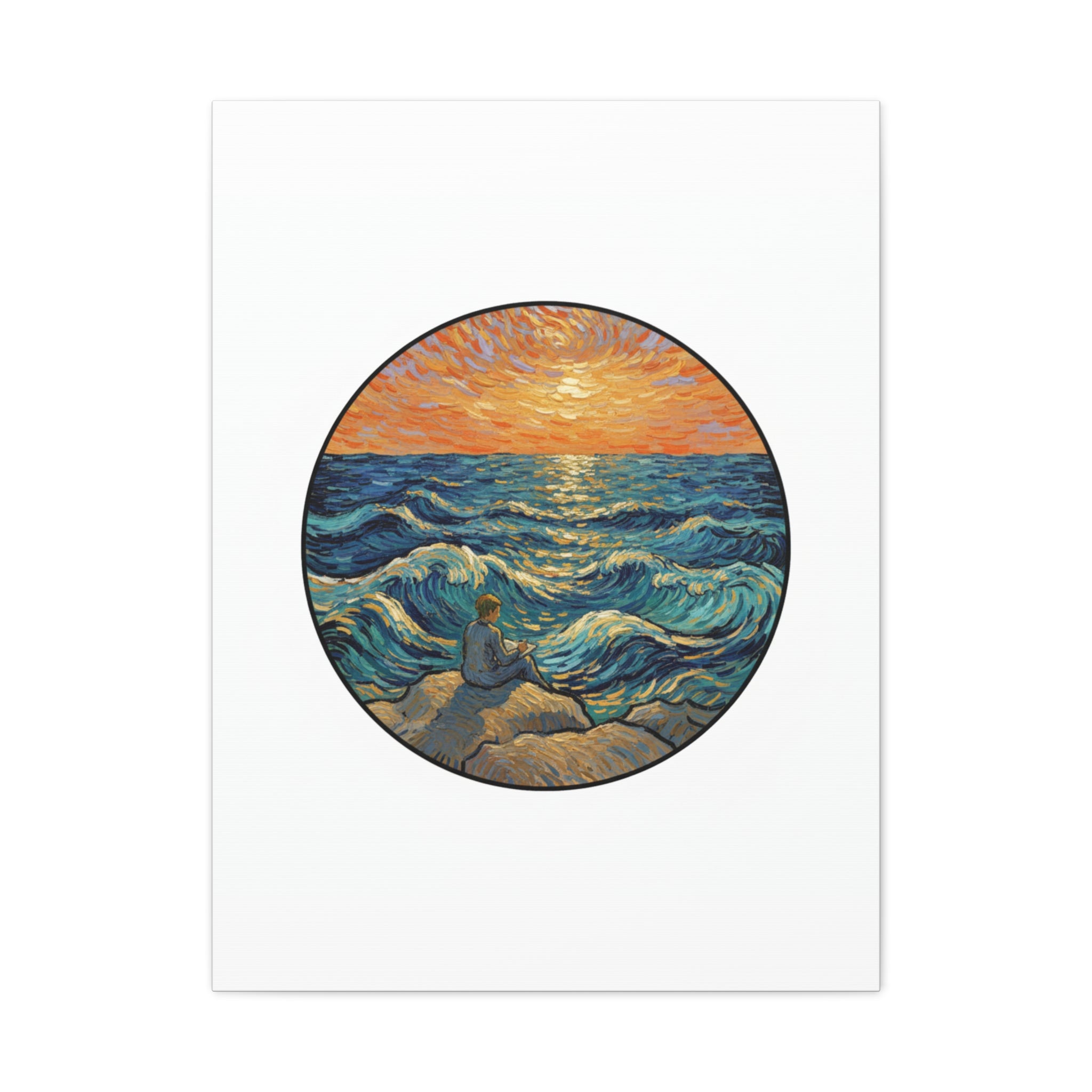 Presidential Sunset Figure Canvas — Ocean Edition