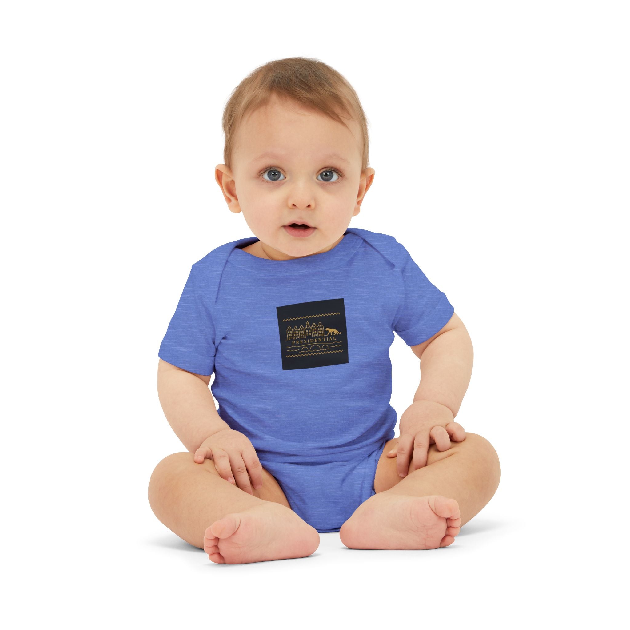 Infant One-Piece Bodysuit — 'Presidential' Gold Lion Logo Baby Bodysuit