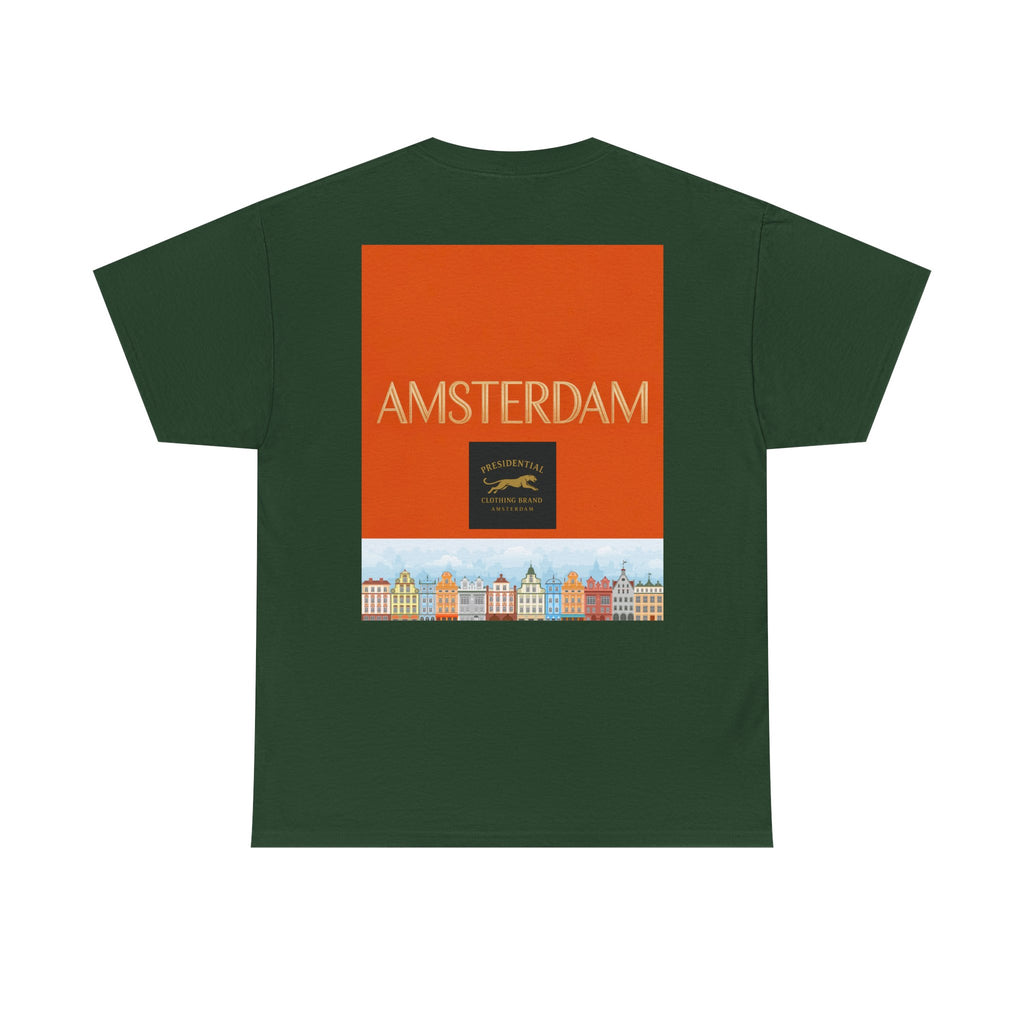 Amsterdam Tulip Graphic Tee — Vintage Cityscape Travel T‑Shirt