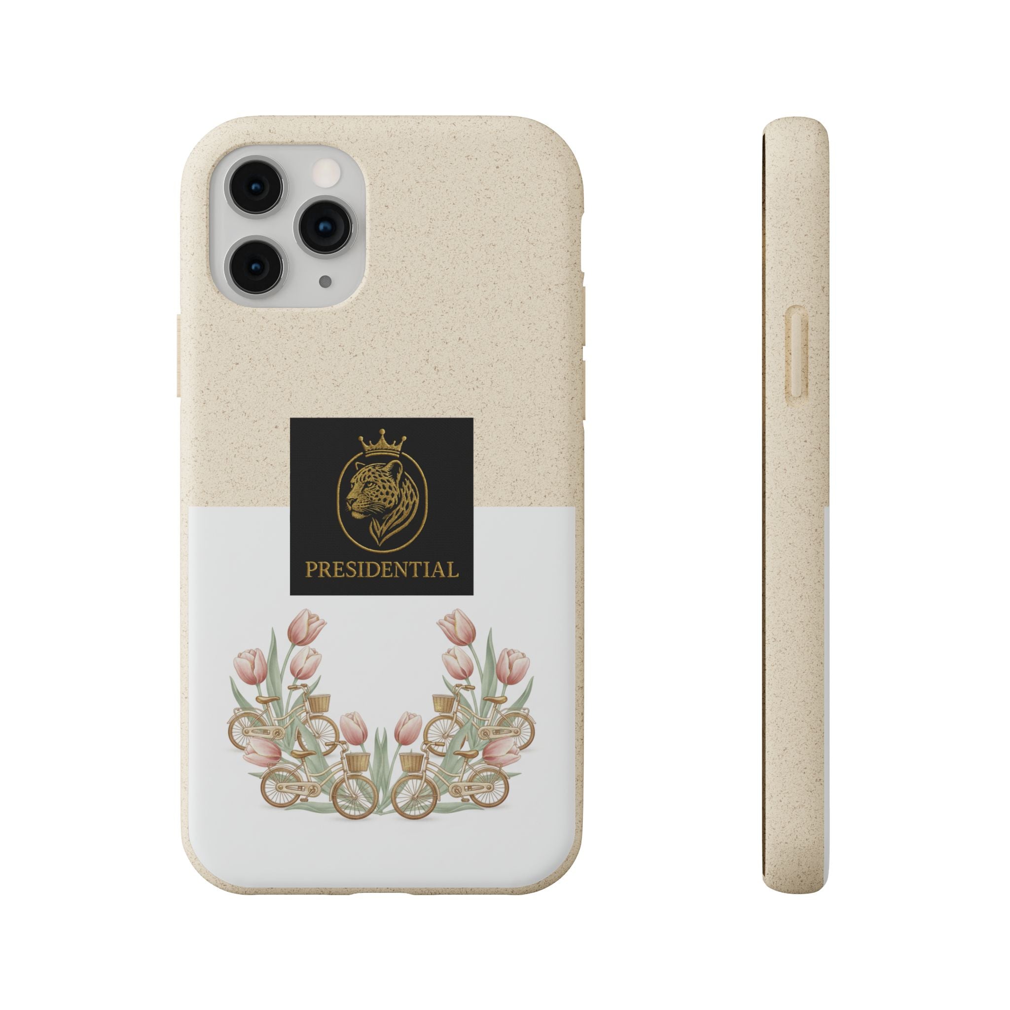 Biodegradable Phone Case — Presidential Lion Crest with Floral Wreath