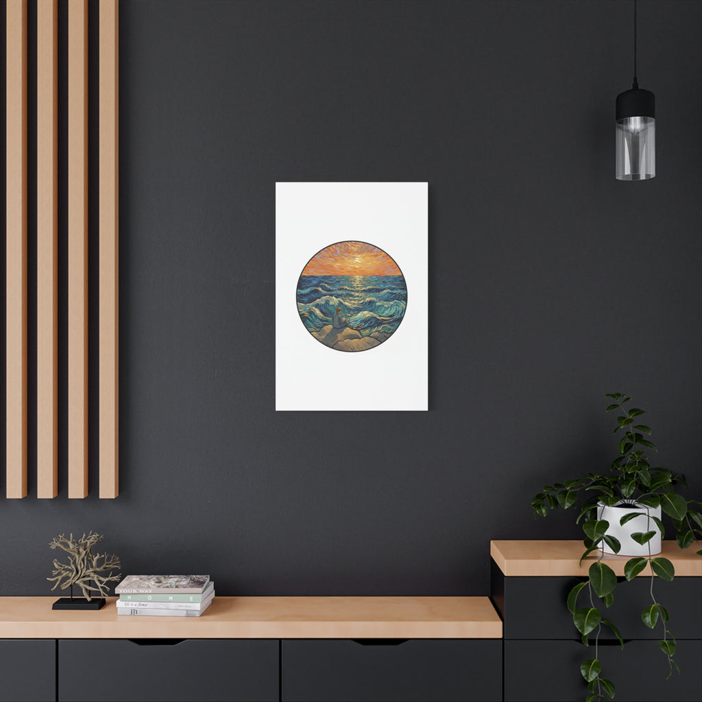 Presidential Sunset Figure Canvas — Ocean Edition