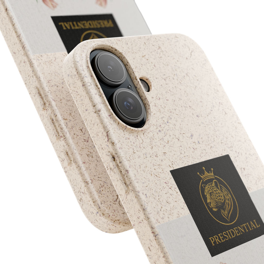 Biodegradable Phone Case — Presidential Lion Crest with Floral Wreath
