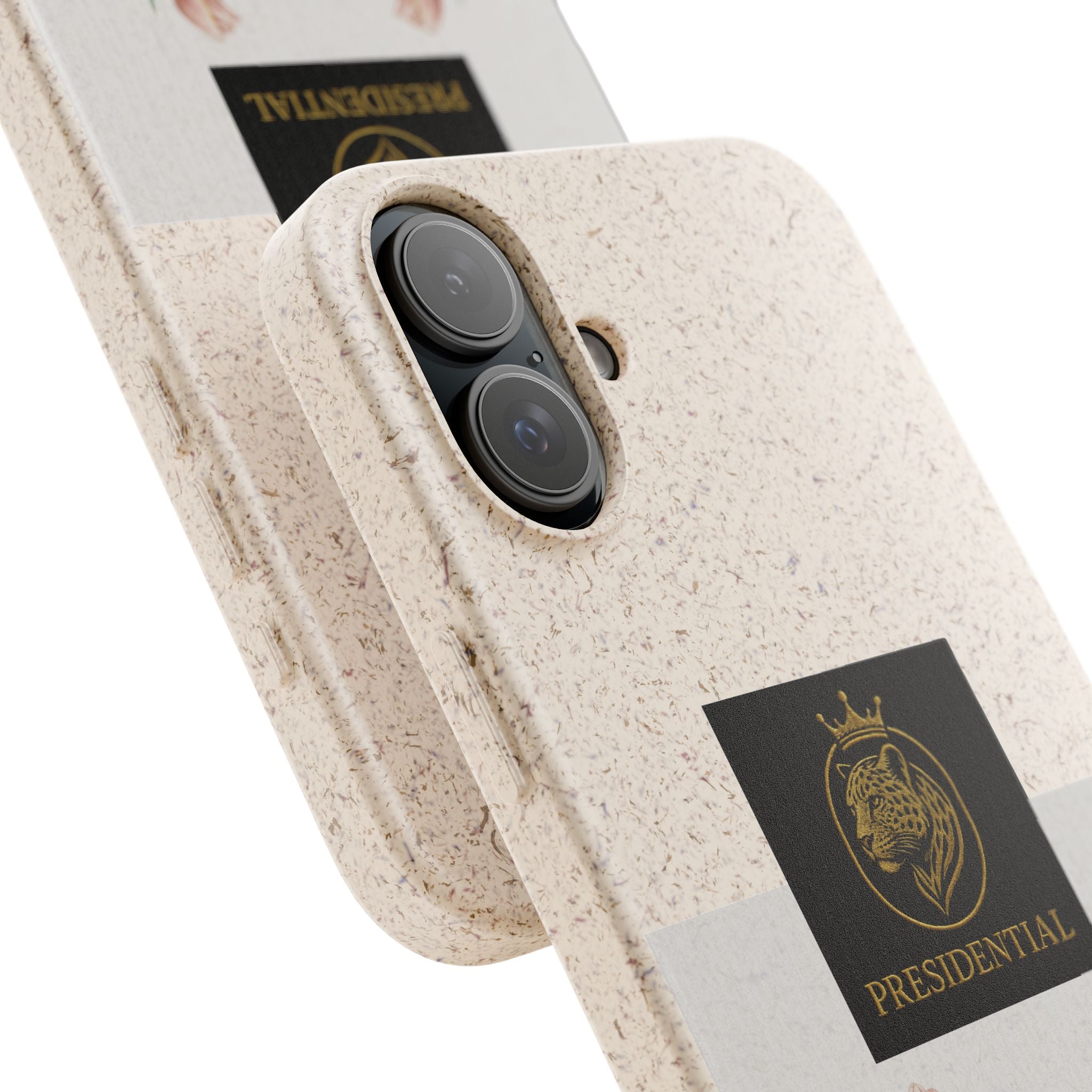 Biodegradable Phone Case — Presidential Lion Crest with Floral Wreath