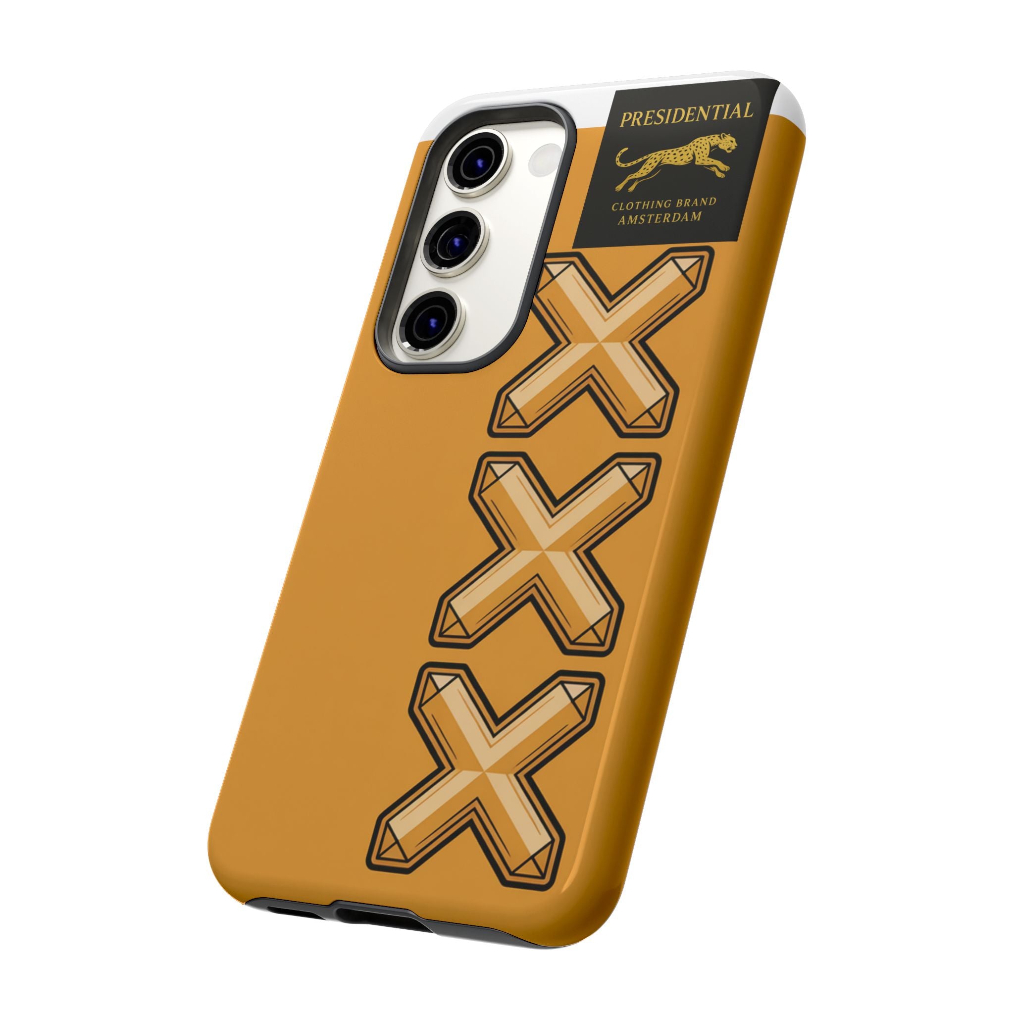 Amsterdam XXX Gold Tough Phone Case – Presidential Lion Design
