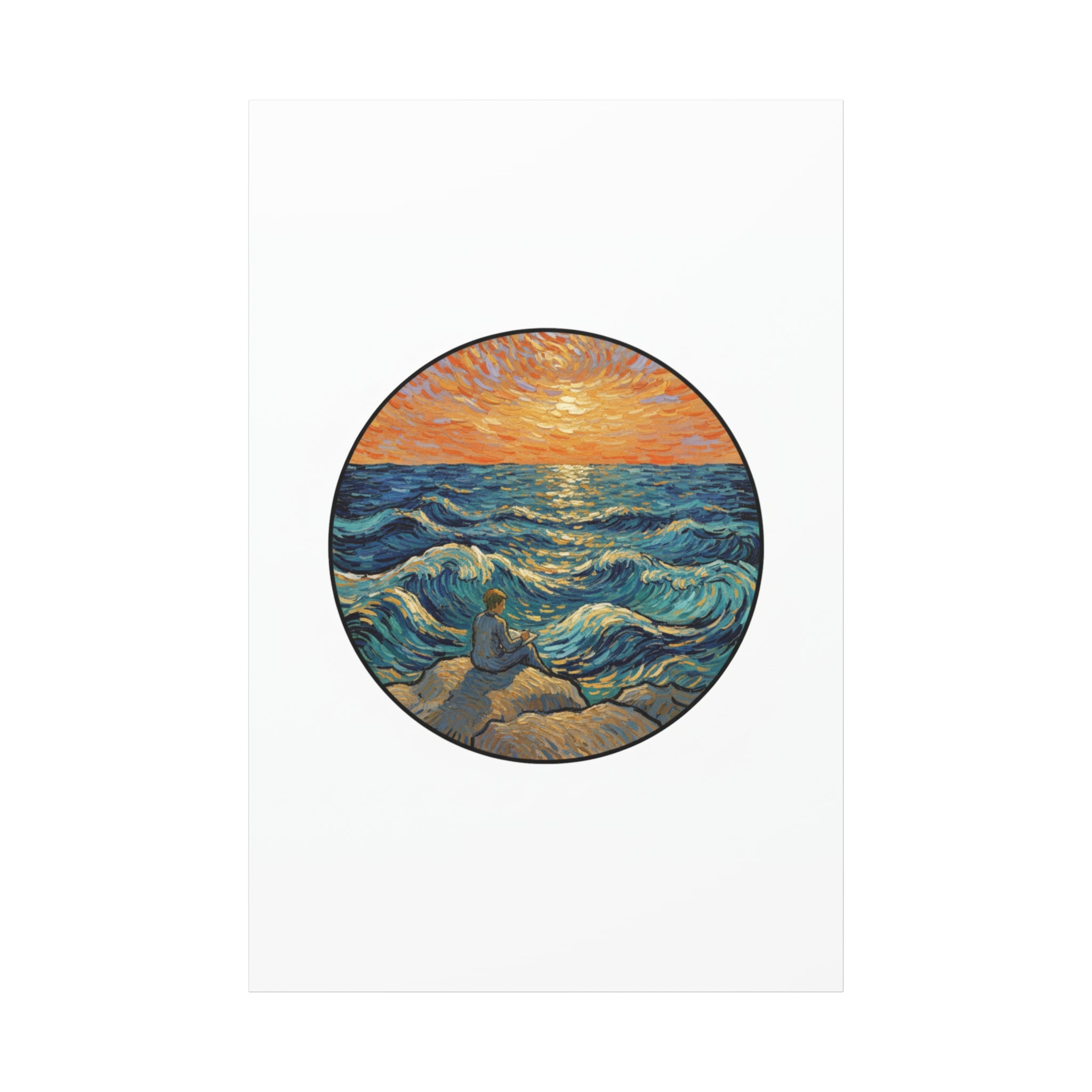 Presidential Sunset Figure Canvas — Ocean Edition