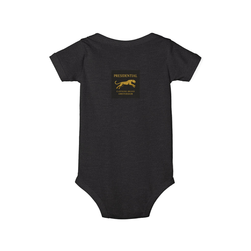 Infant One-Piece Bodysuit — 'Presidential' Gold Lion Logo Baby Bodysuit