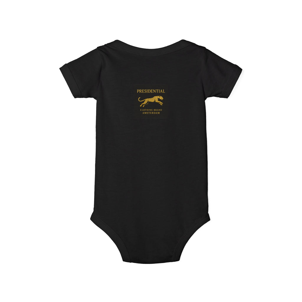 Infant One-Piece Bodysuit — 'Presidential' Gold Lion Logo Baby Bodysuit