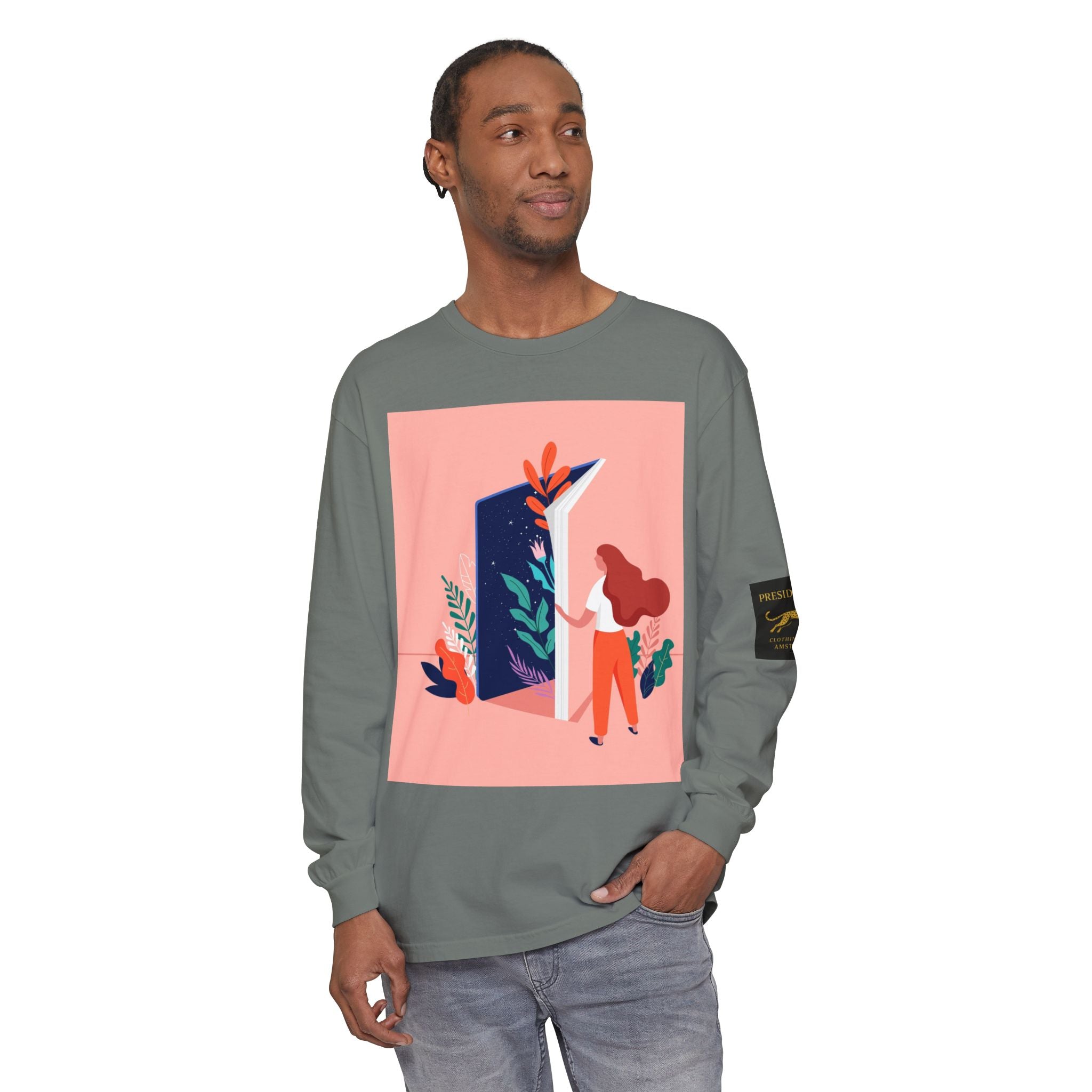 Long Sleeve T-Shirt — Modern Botanical Illustrated Graphic