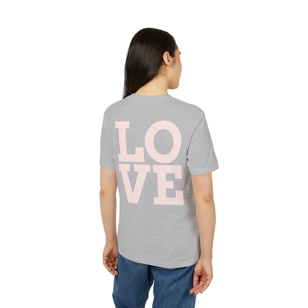 Daisy Love Graphic T-Shirt — Pink Floral Front Daisy with 'LOVE' Back Print