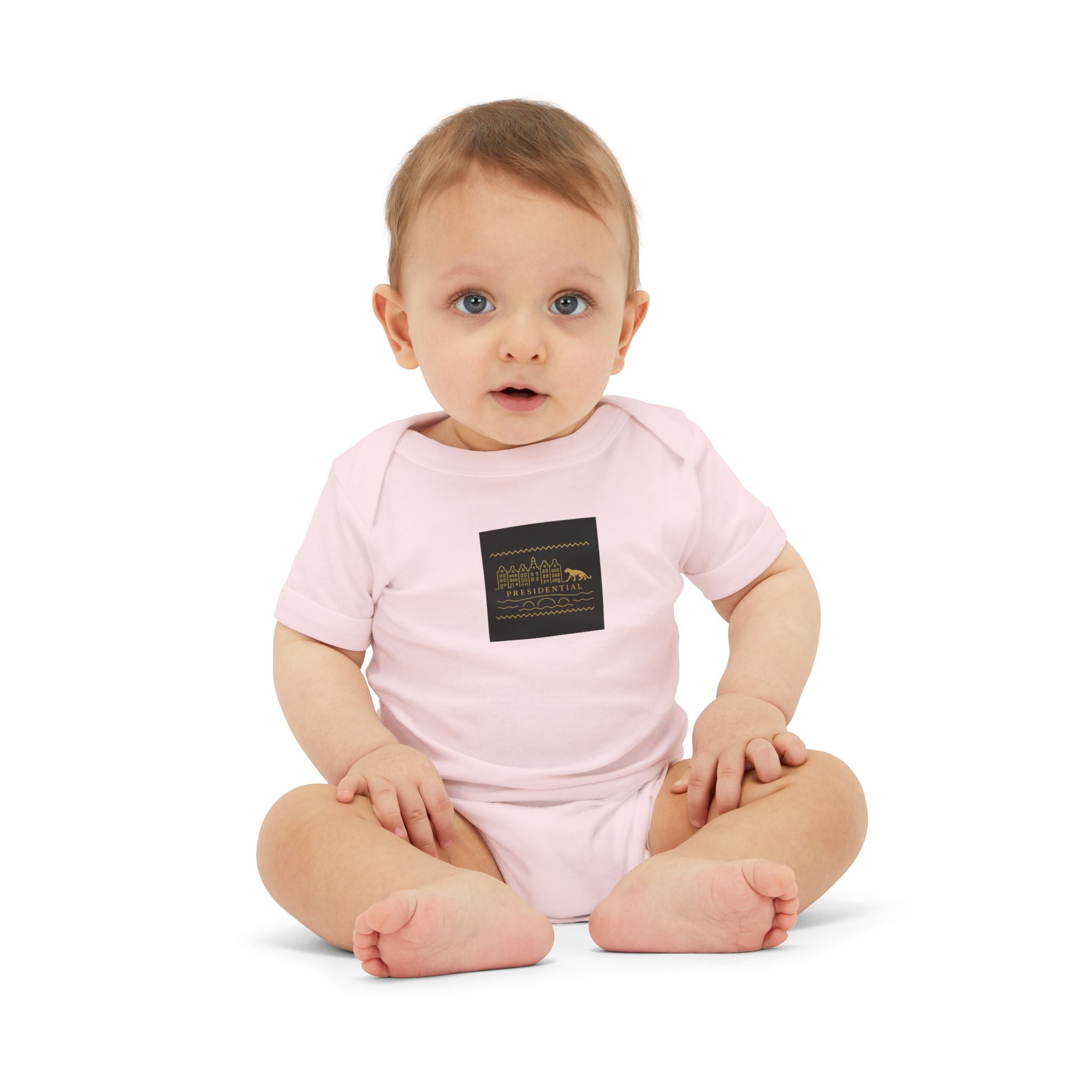 Infant One-Piece Bodysuit — 'Presidential' Gold Lion Logo Baby Bodysuit
