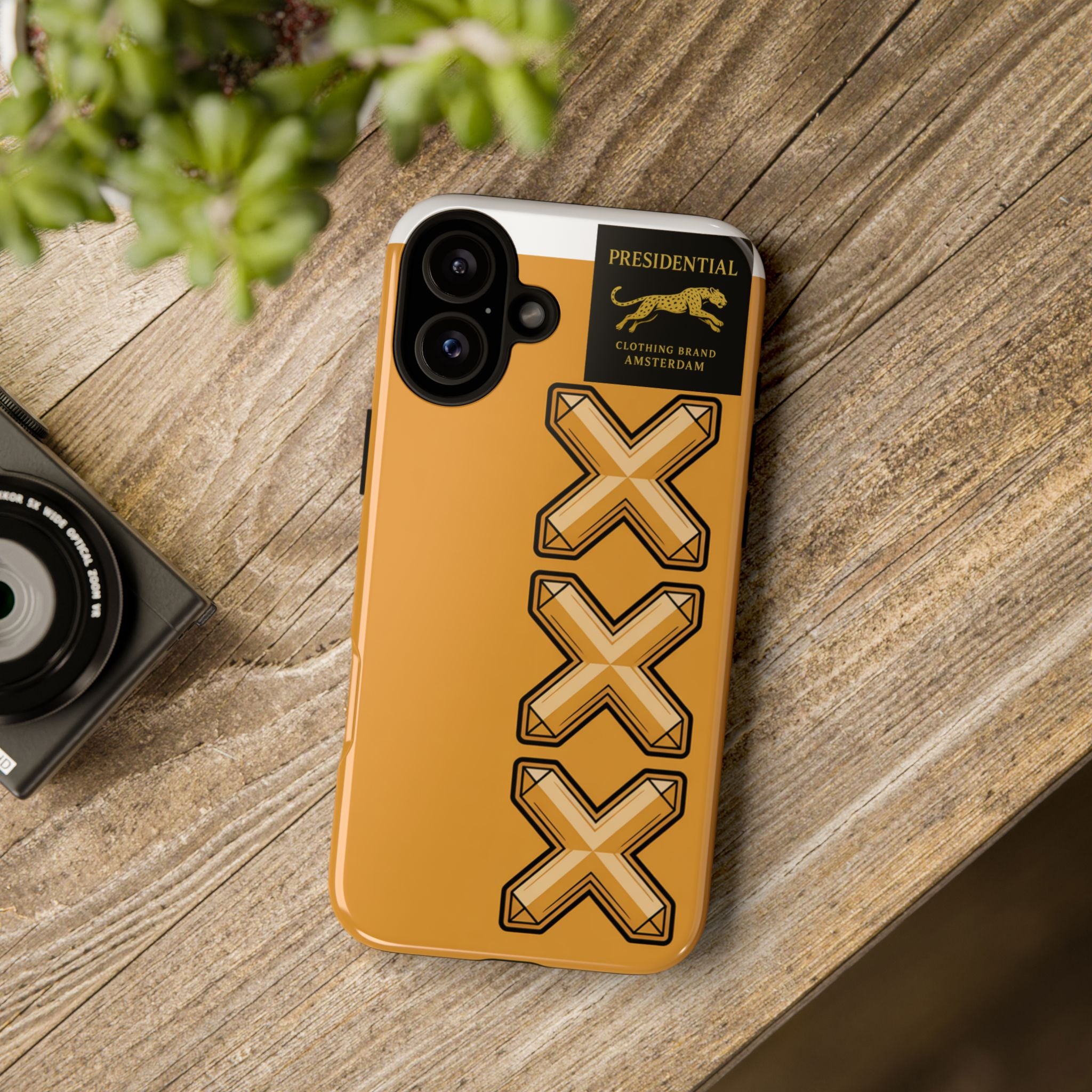 Amsterdam XXX Gold Tough Phone Case – Presidential Lion Design