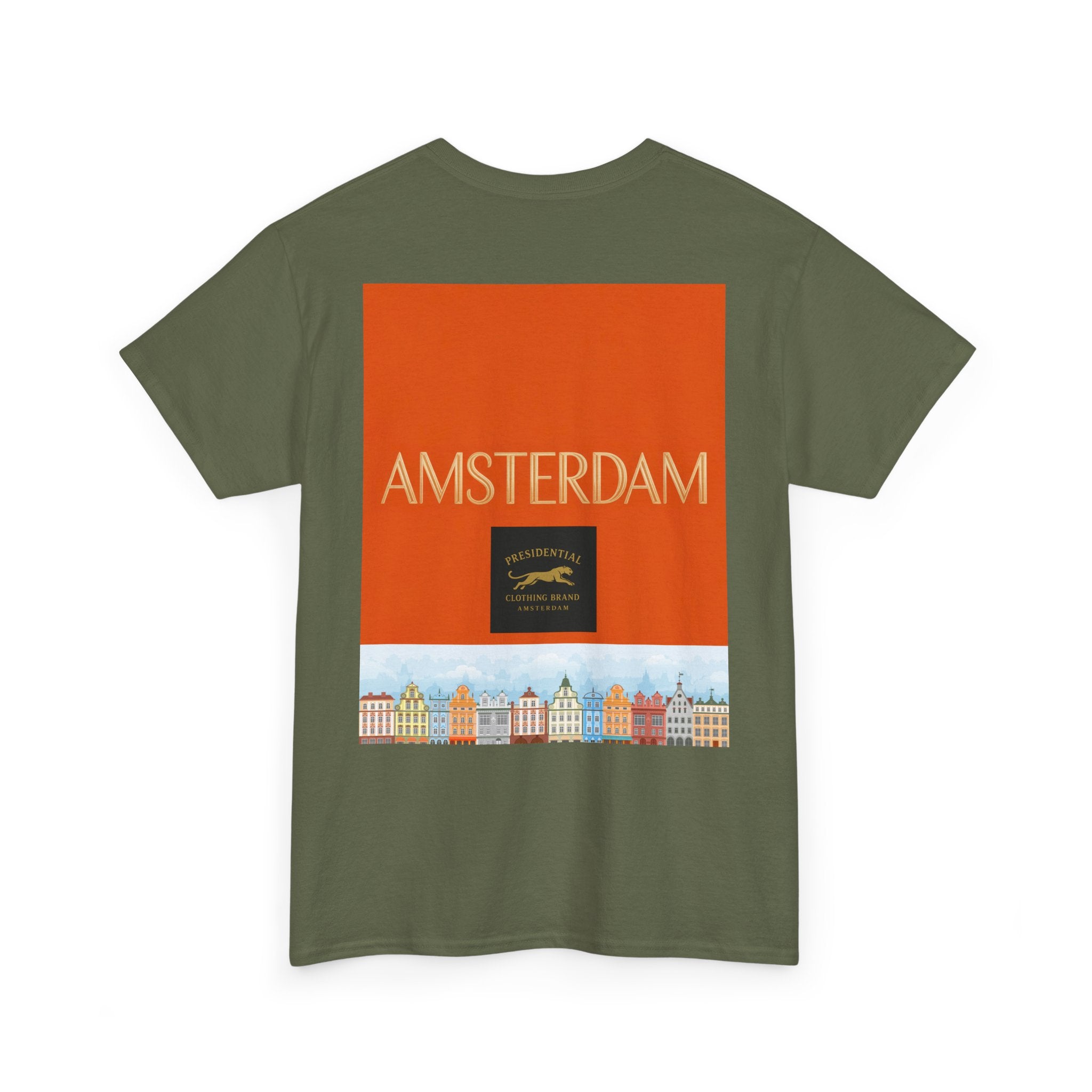Amsterdam Tulip Graphic Tee — Vintage Cityscape Travel T‑Shirt
