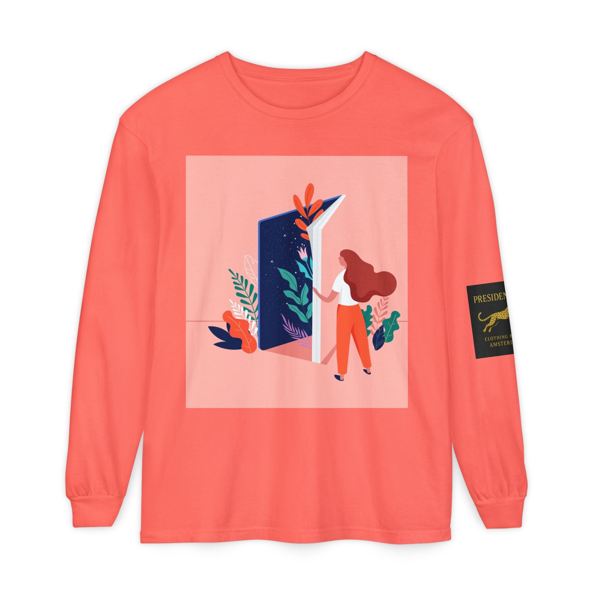 Long Sleeve T-Shirt — Modern Botanical Illustrated Graphic