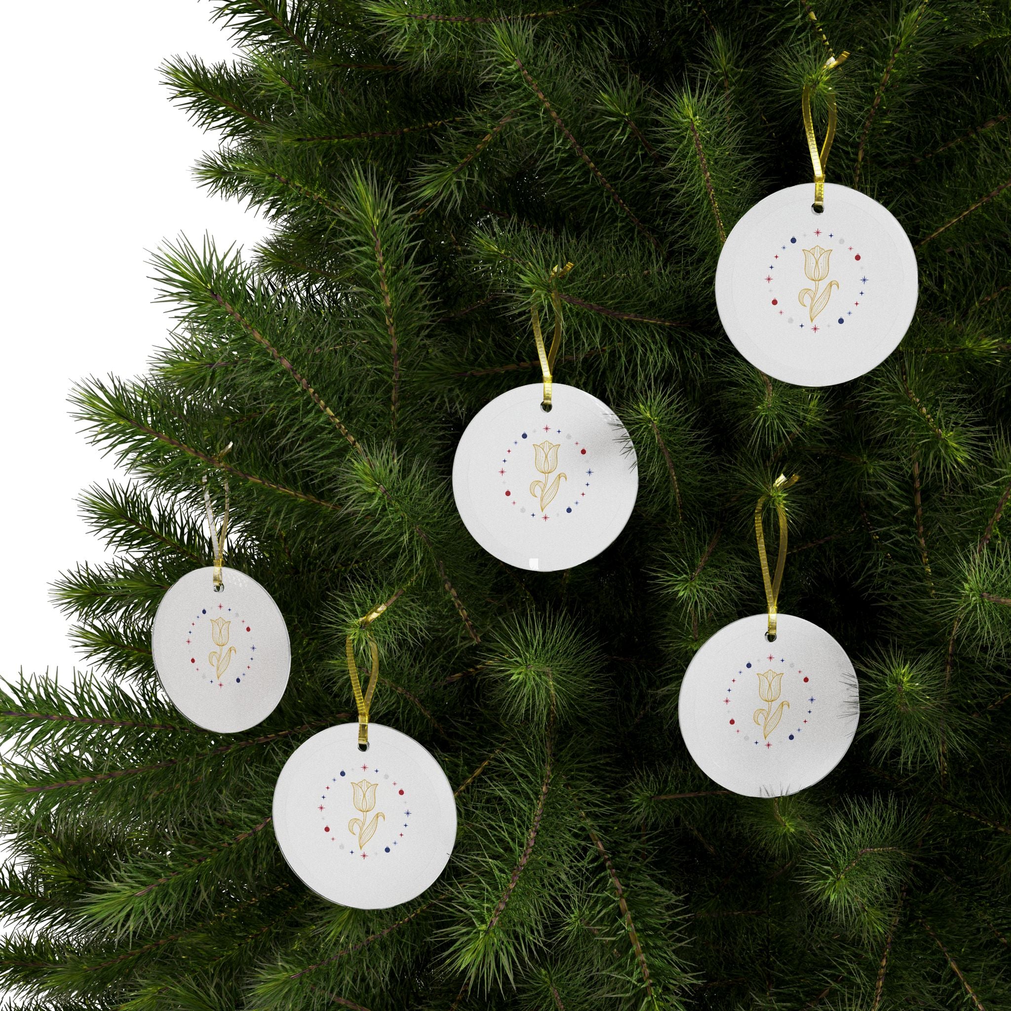 Presidential Tulip Glass Ornament