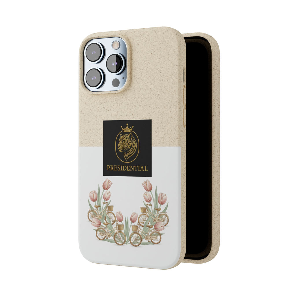 Biodegradable Phone Case — Presidential Lion Crest with Floral Wreath