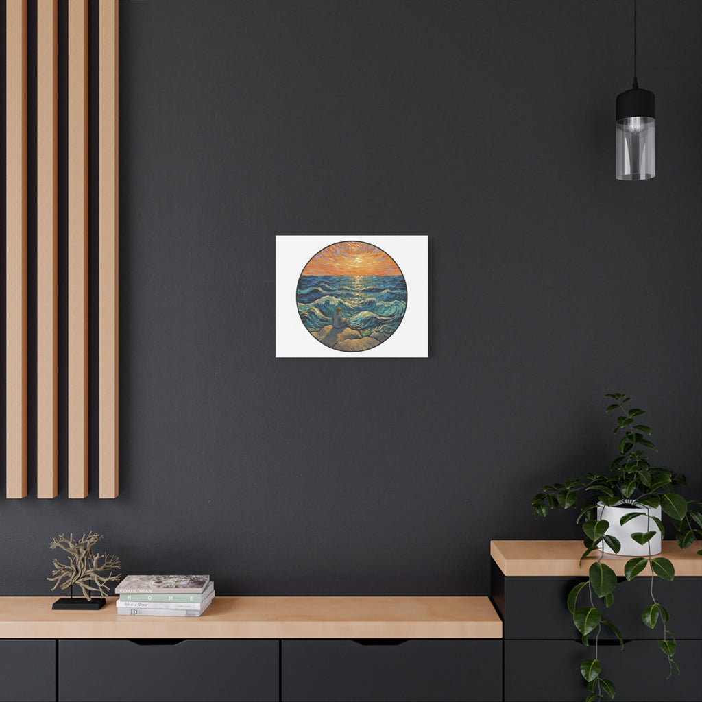 Presidential Sunset Figure Canvas — Ocean Edition