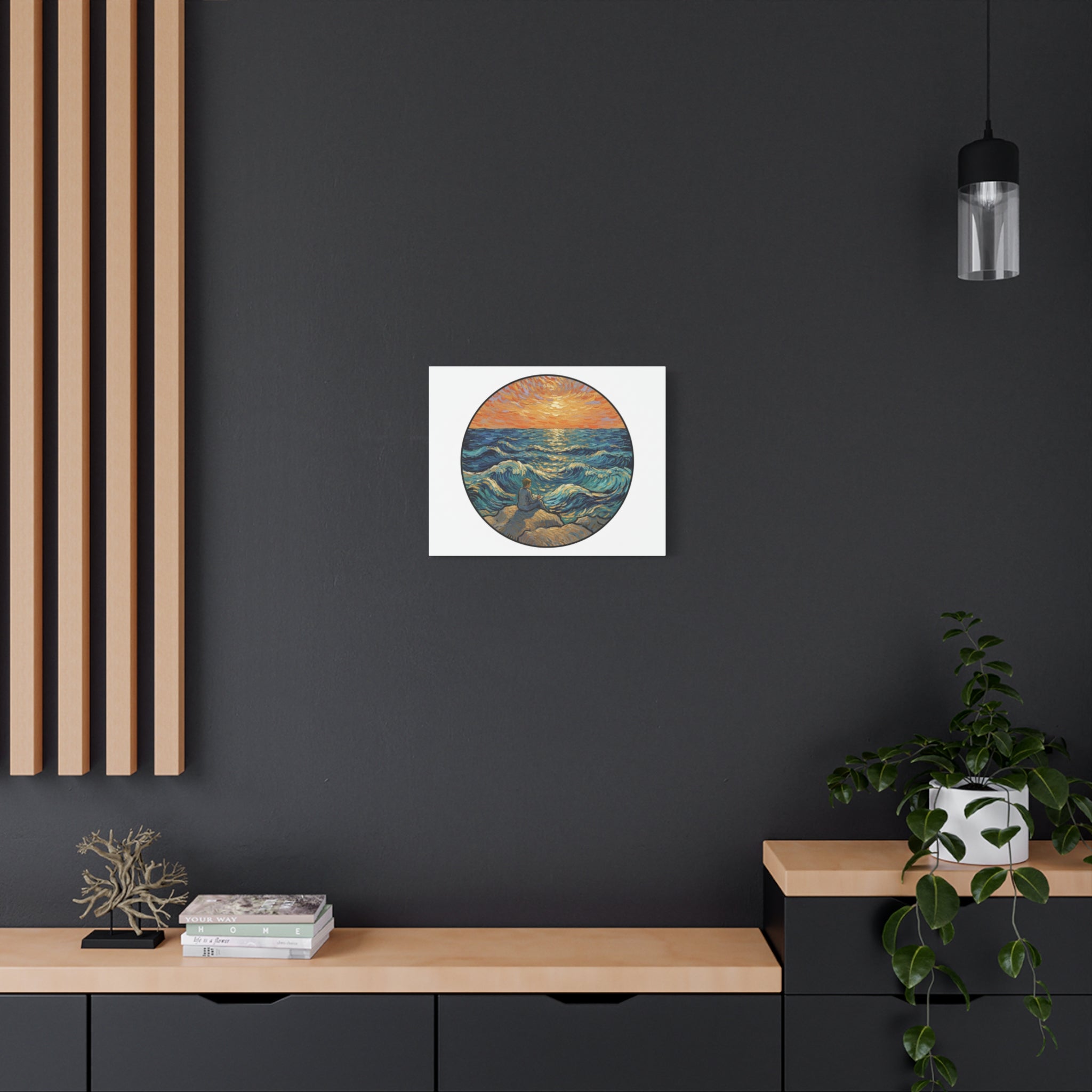 Presidential Sunset Figure Canvas — Ocean Edition